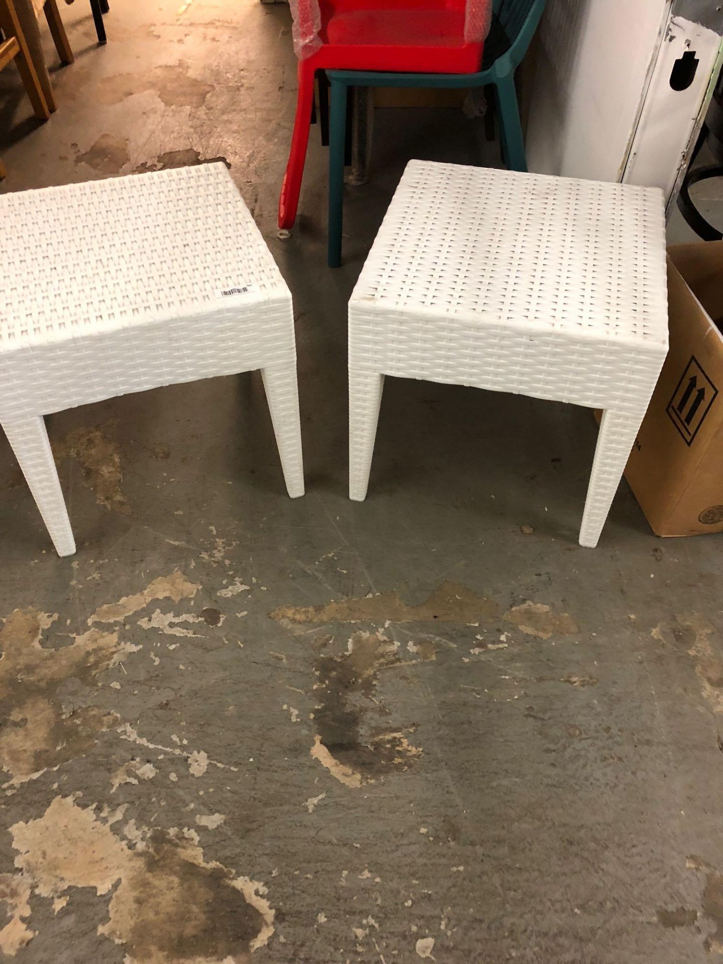 Plastic outdoor side table