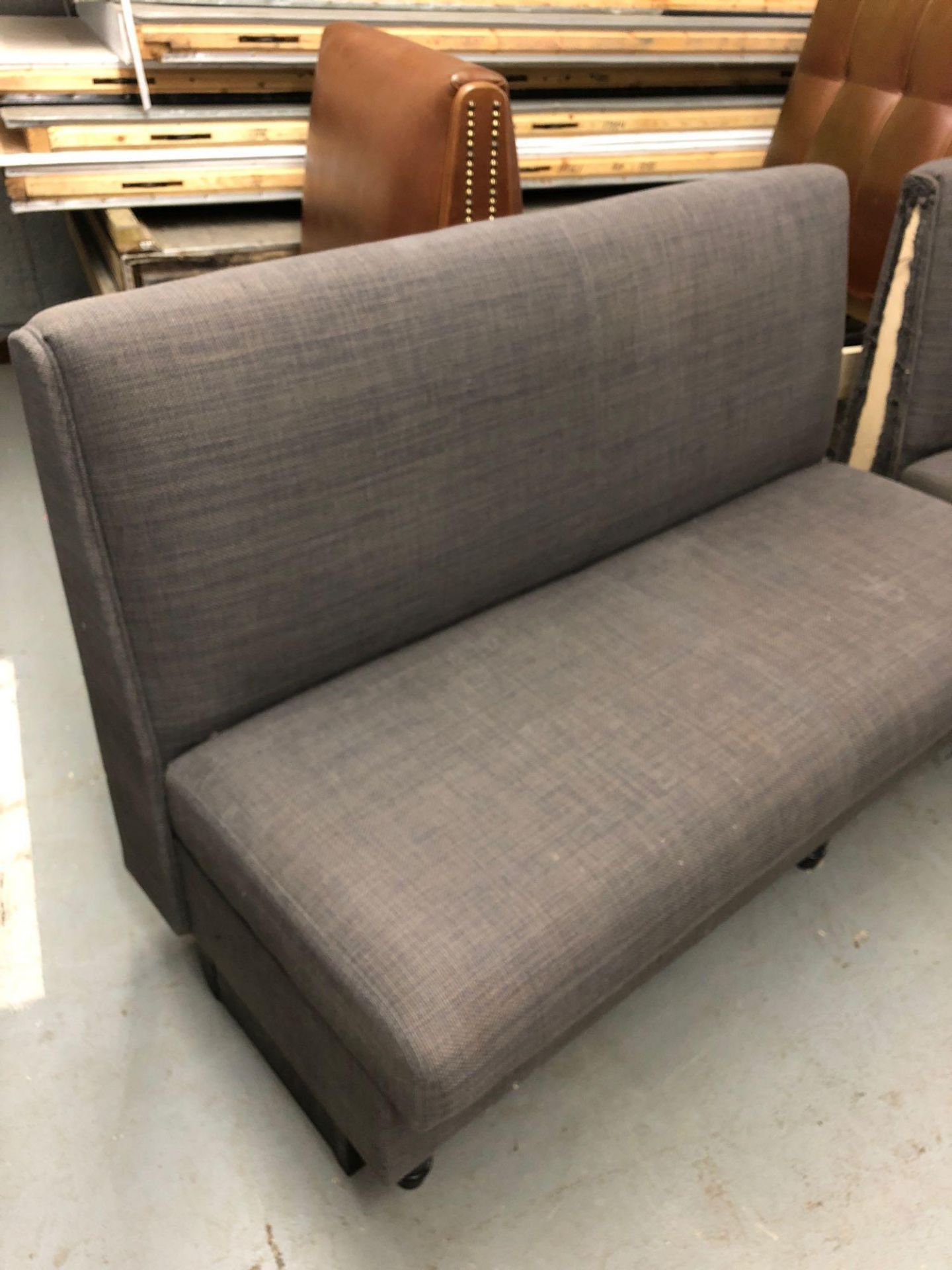 Blue gray wall settee - Image 2 of 3