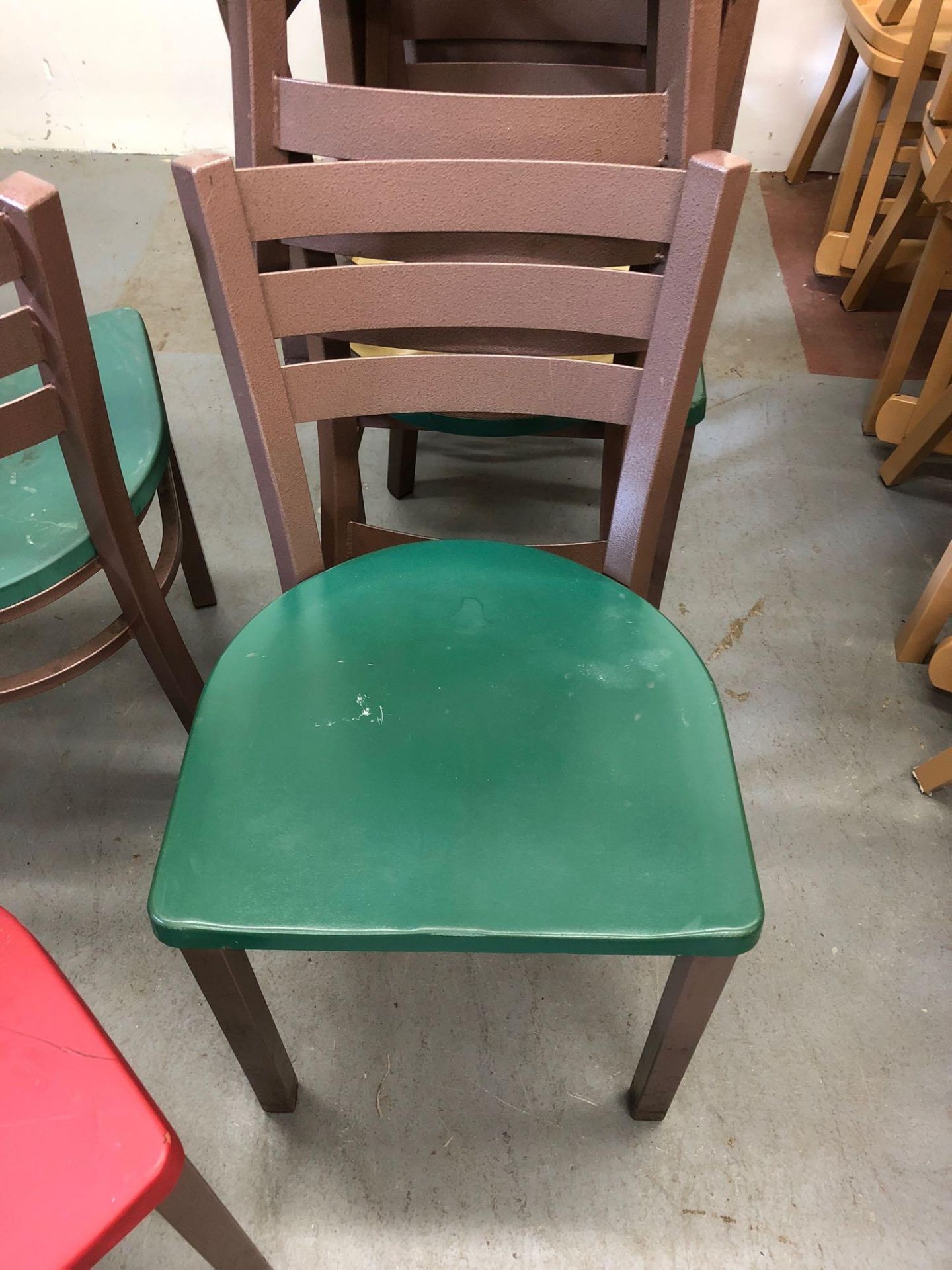 Metal chair with plastic seat - Image 2 of 4