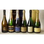 Champagne Mixed Case Inc Pol Roger Bdb 6 bts