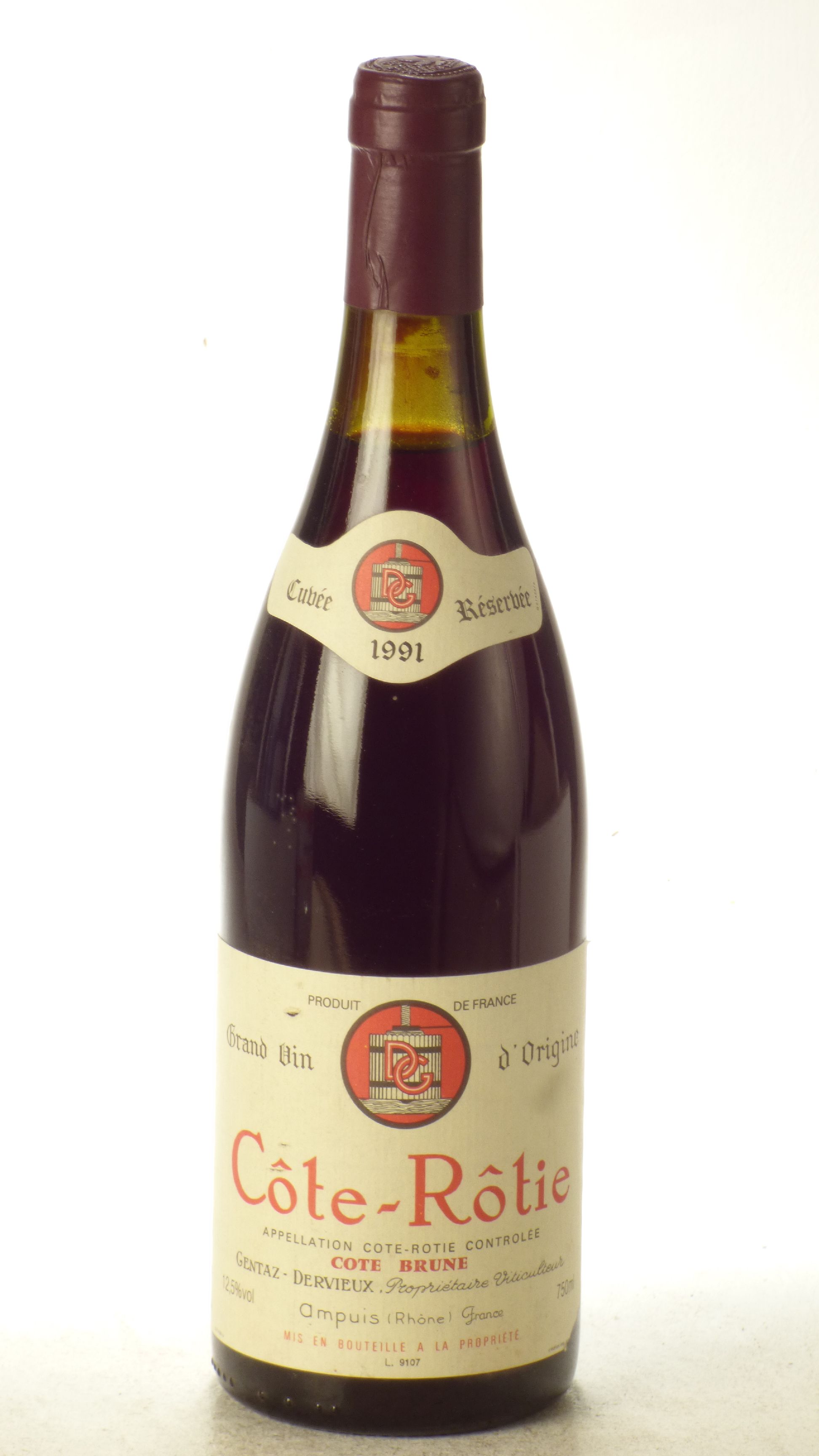 Cote Rotie Cote Brune 1991 Domaine Gentaz-Dervieux 1 bt