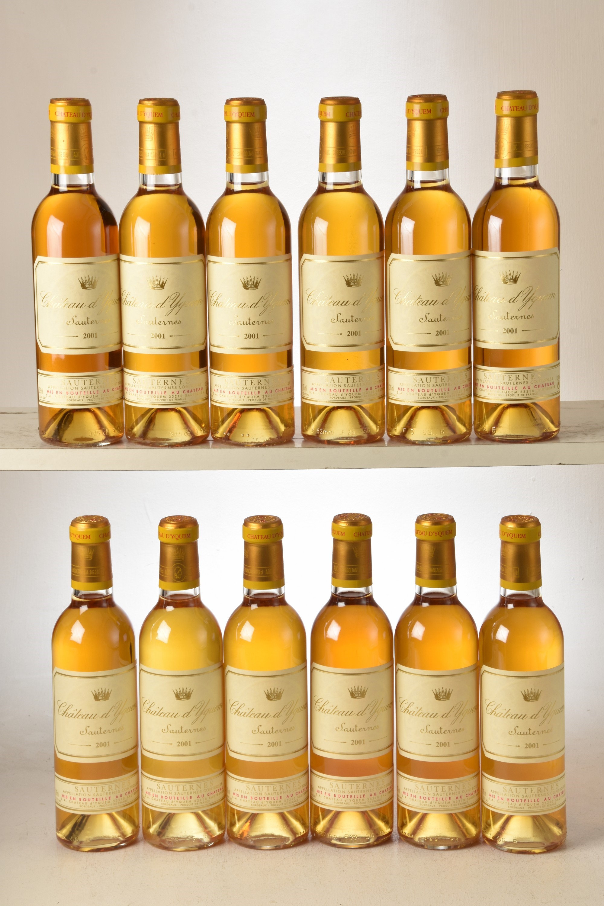 Chateau D'Yquem 2001 12 hf bts OWC In Bond