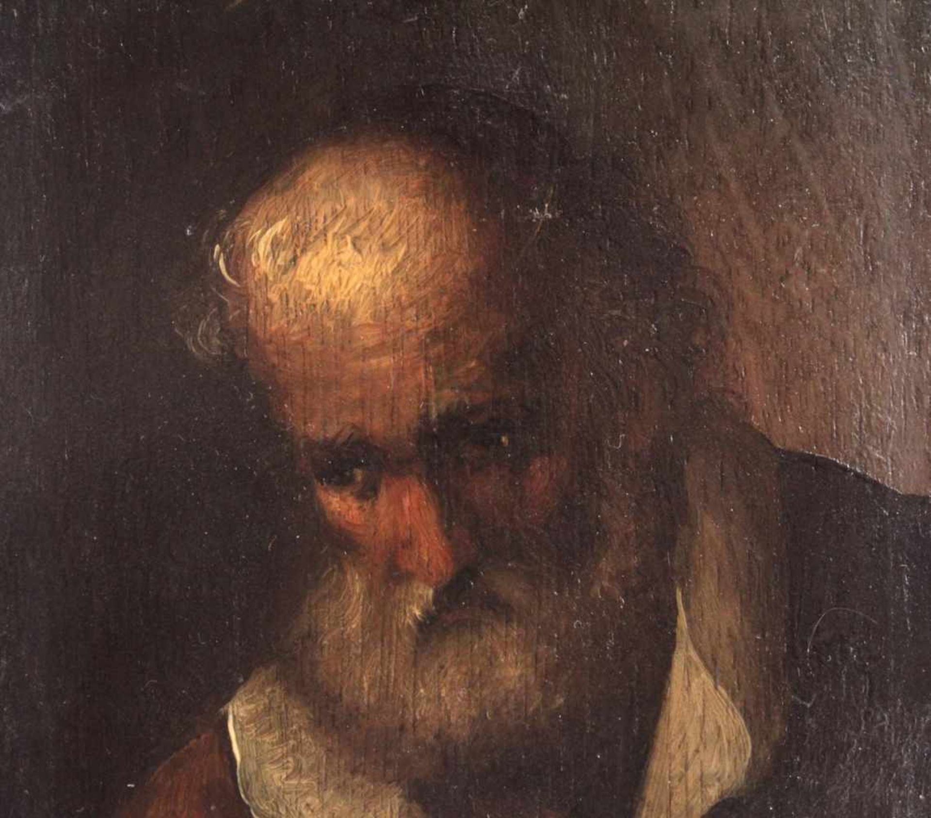 Bildnis eines bärtigen älteren Herren. 19. Jahrhundert<b - Image 3 of 4