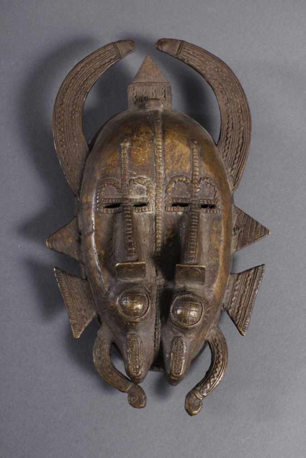 Bronzemaske Senufo / Elfenbeinküste<