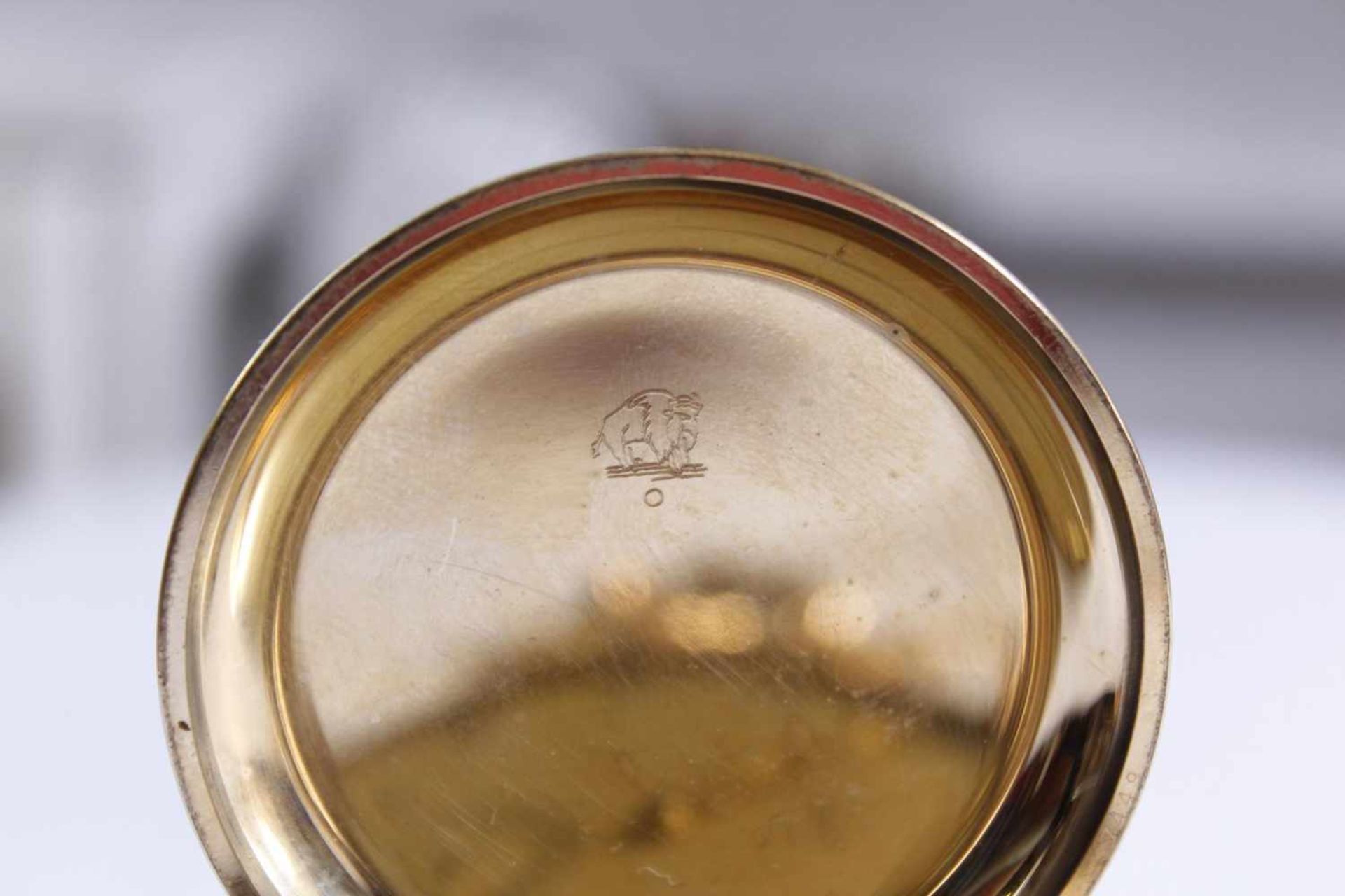 Pavor Sprungdeckeltaschenuhr mit Uhrenkette, vergoldet - Image 3 of 4