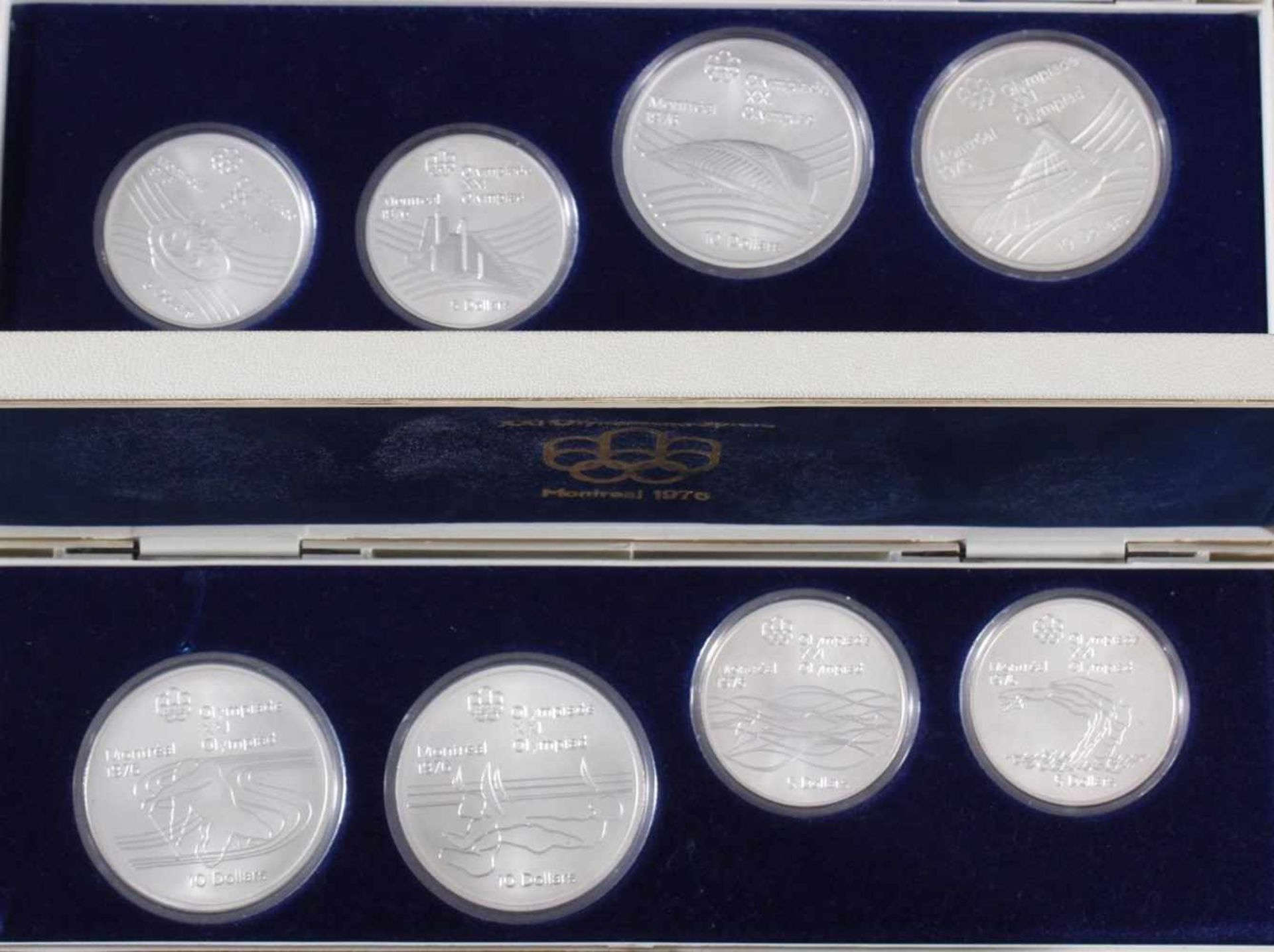 28x Silbermünzen Montreal 1976, kompletter Satz< - Image 3 of 5