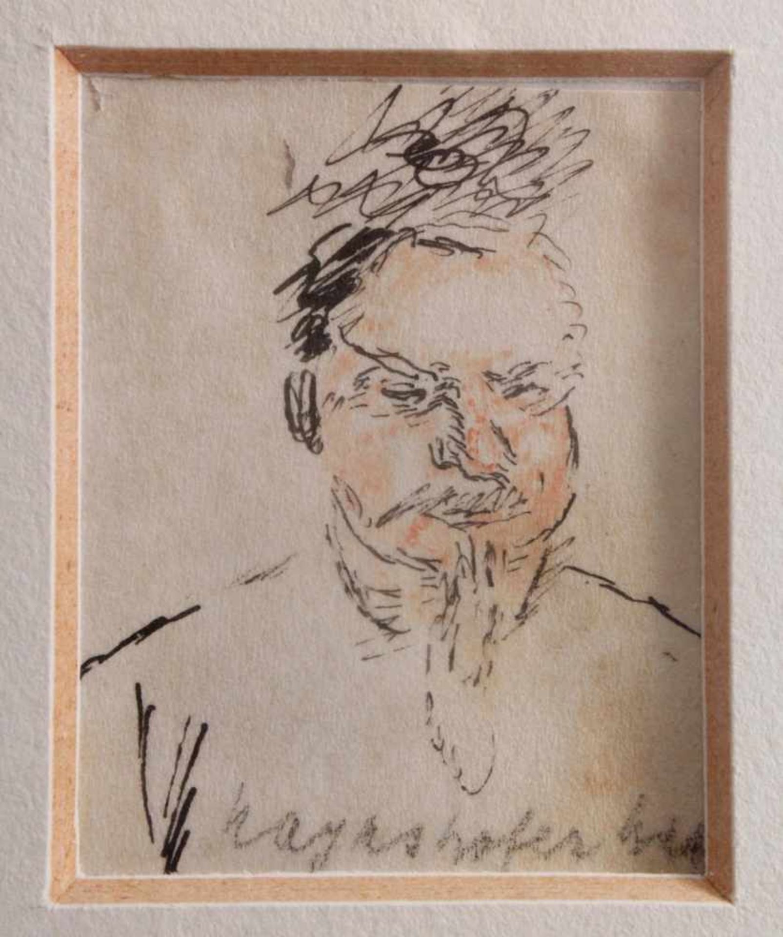 Max Mayrshofer 1875 - 1950. Karikatur eines älteren Mannes< - Bild 2 aus 3
