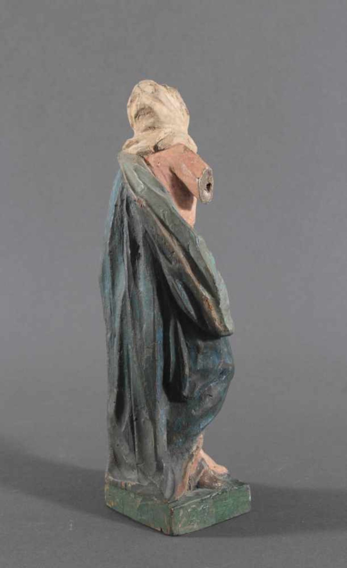 Holzskulptur, Maria mit langem Gewand, 19. Jahrhundert - Bild 3 aus 7