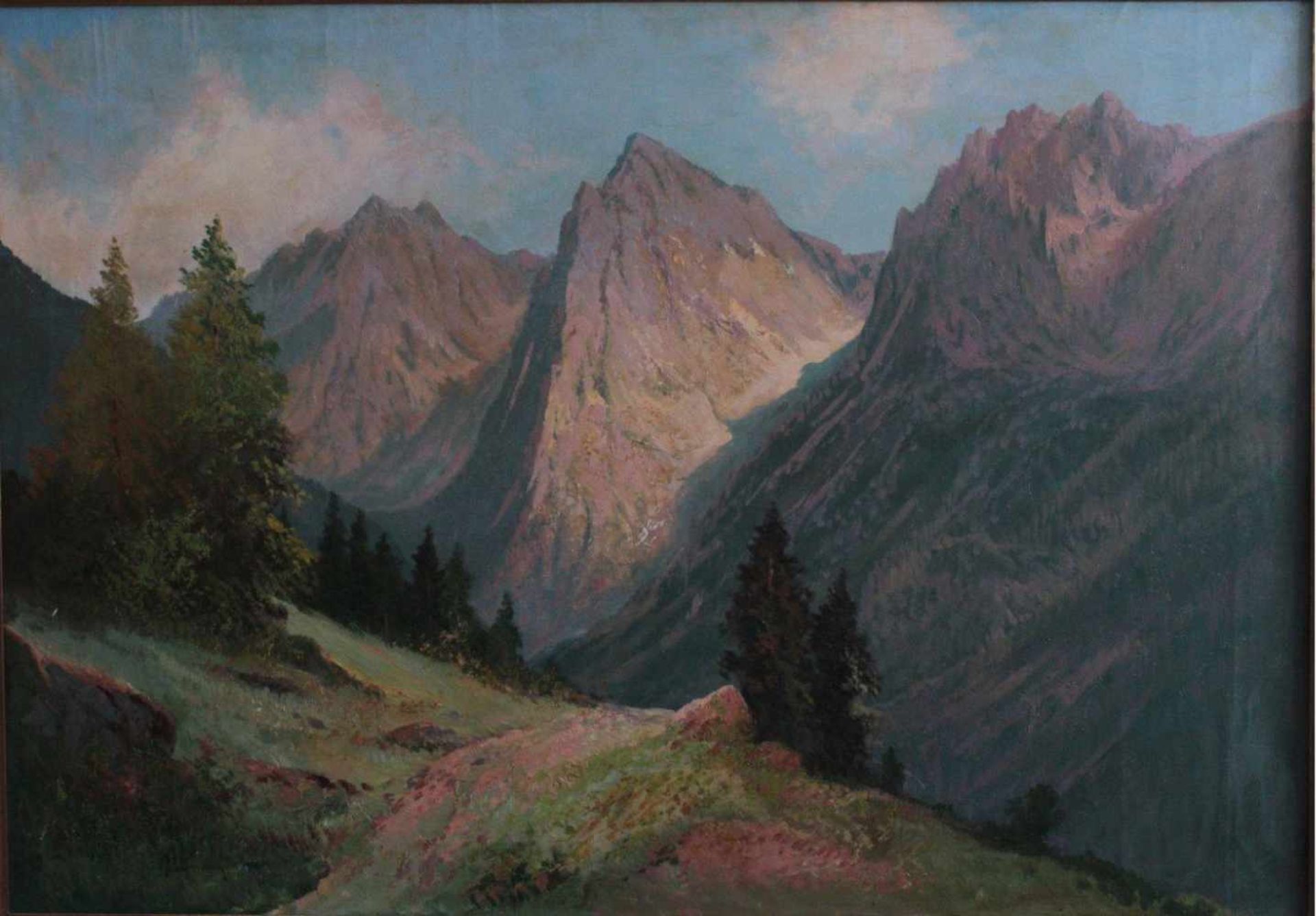 Gemälde Berglandschaft, 20. Jh.< - Image 2 of 3
