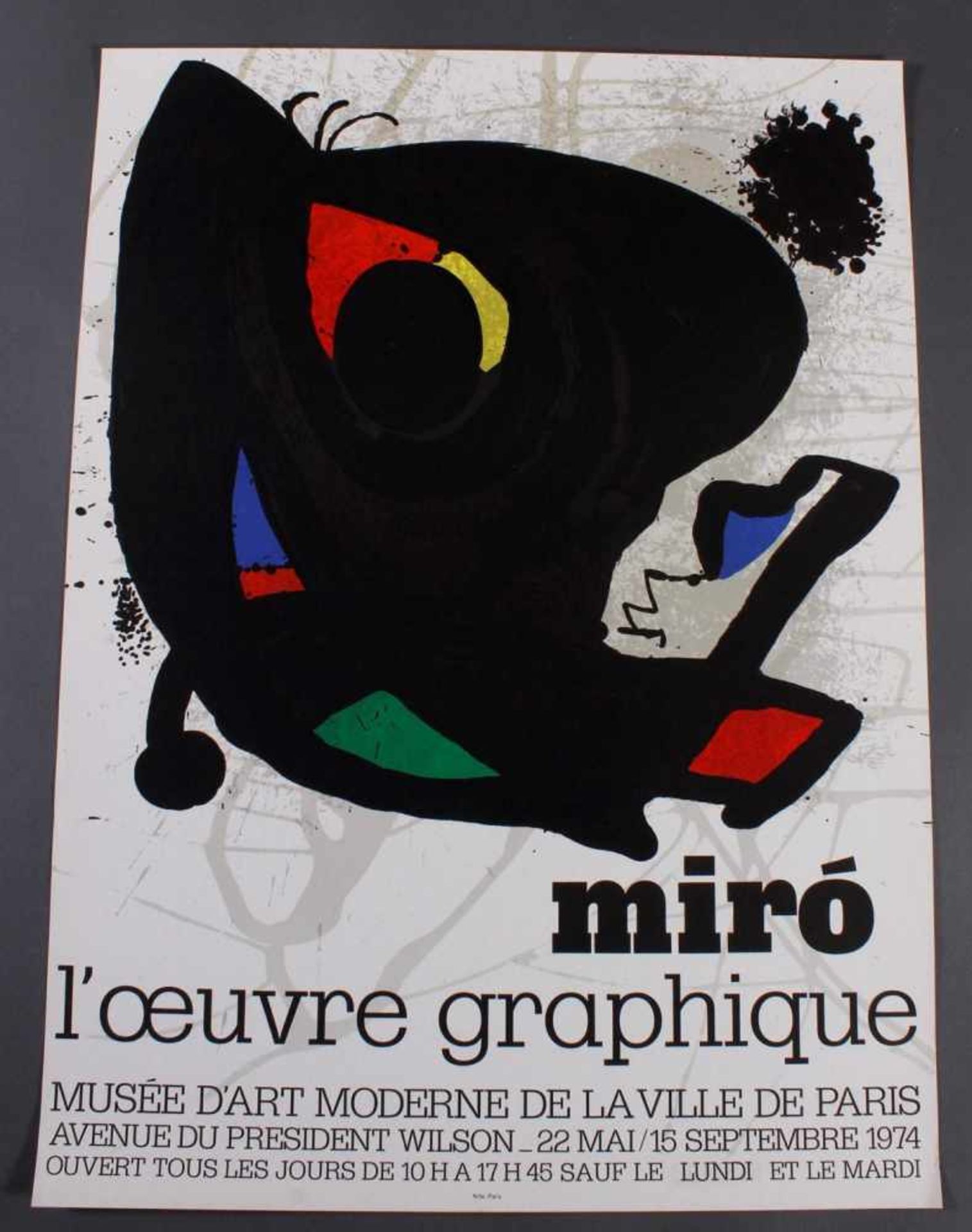 Joan Miro Plakat "l'oeuvre graphique", Paris 1974