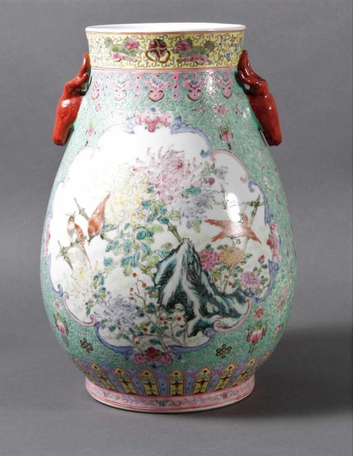 Große Porzellan Ziervase, China, Republik Periode (1912-1915)<