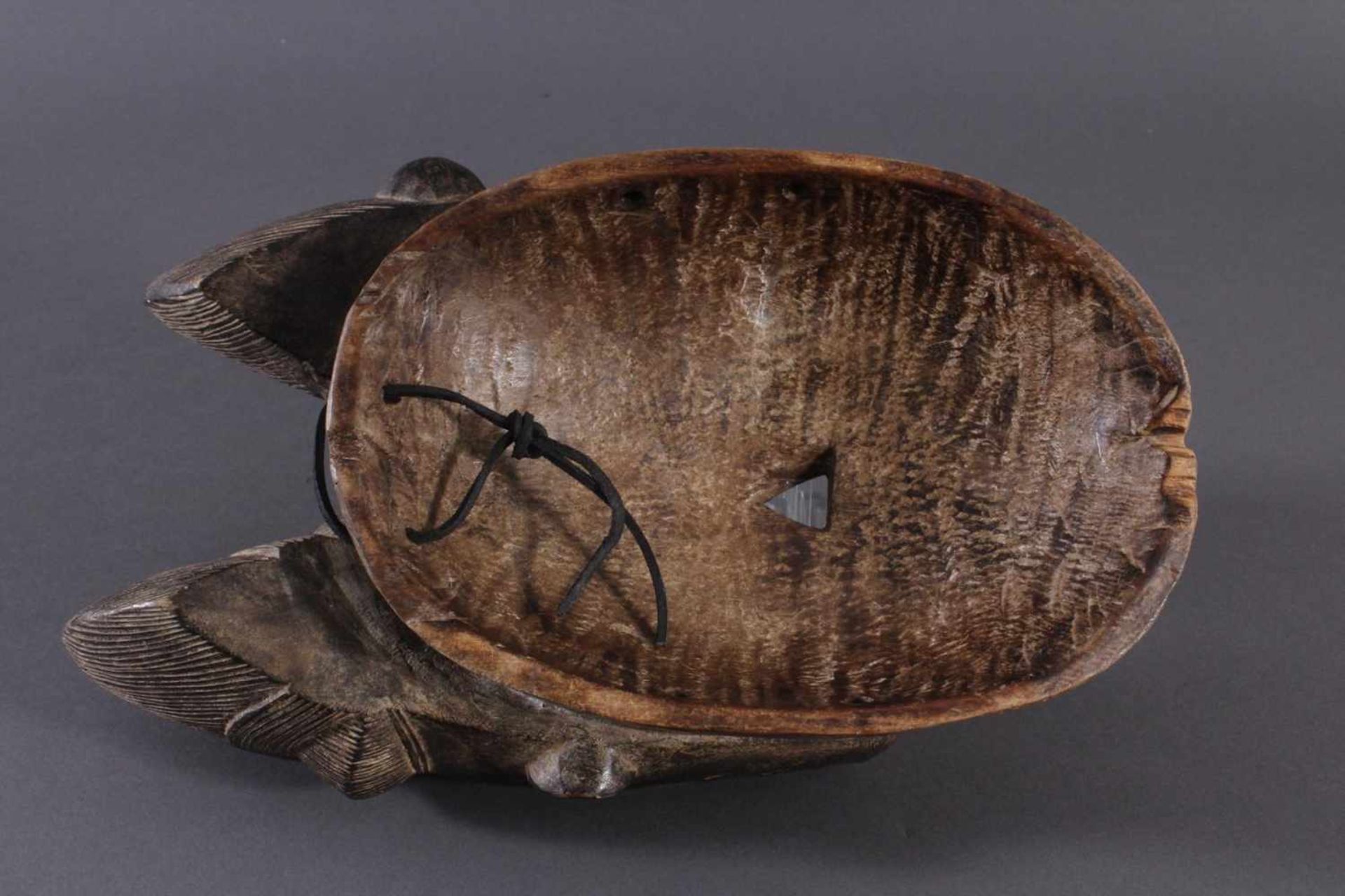 Antike Zwillingsmaske der Baule, Elfenbeinküste, 1. Hälfte 20. Jh.<b - Bild 4 aus 4