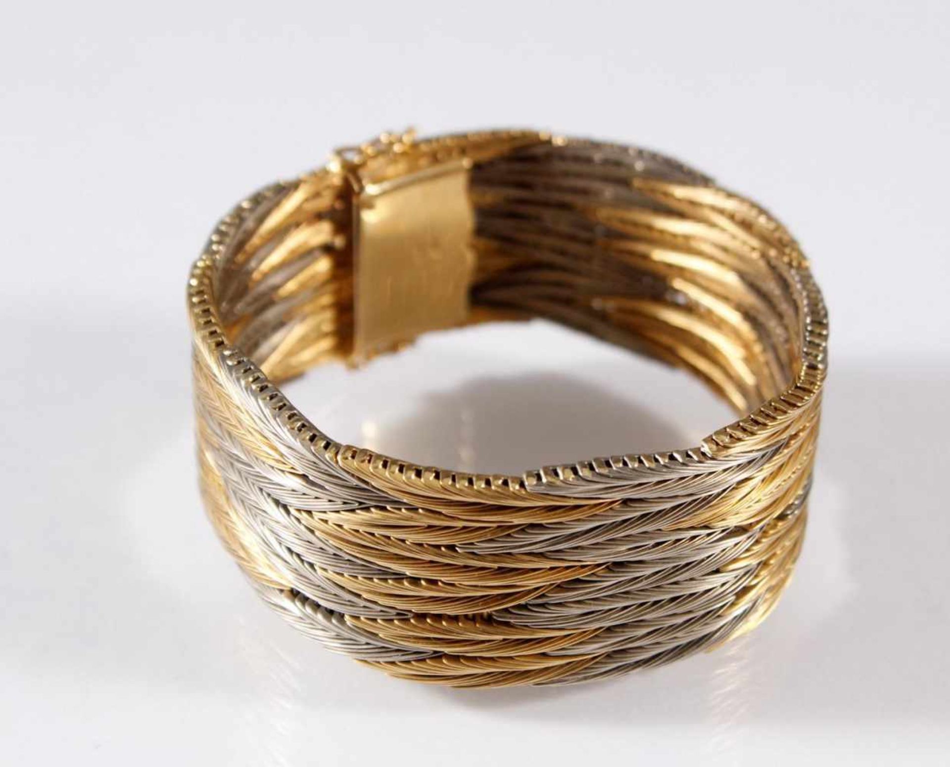 Damenarmband 18 Karat Gelb- und Weißgold<