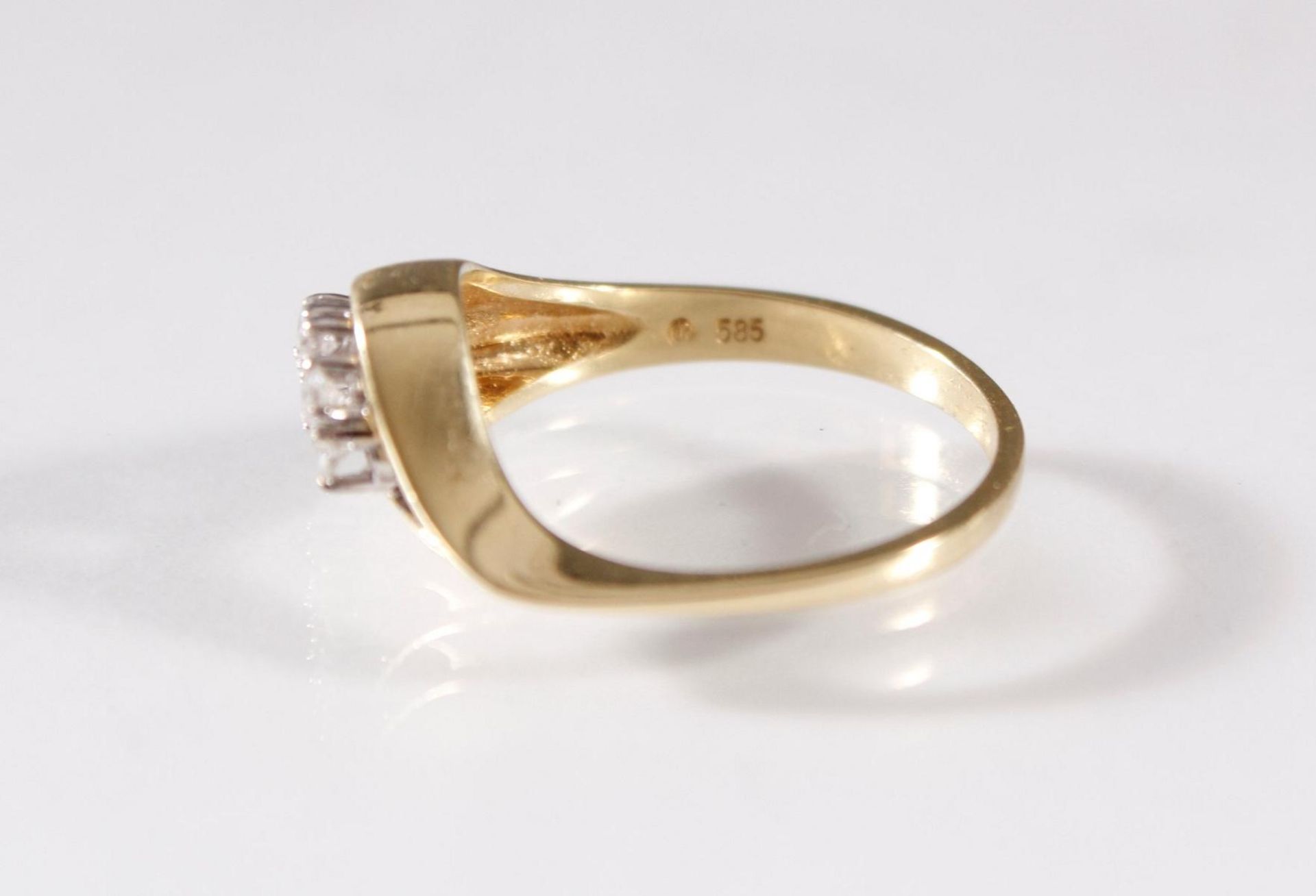 Damenring mit Diamanten , 8 Karat Gelbgold - Image 3 of 3