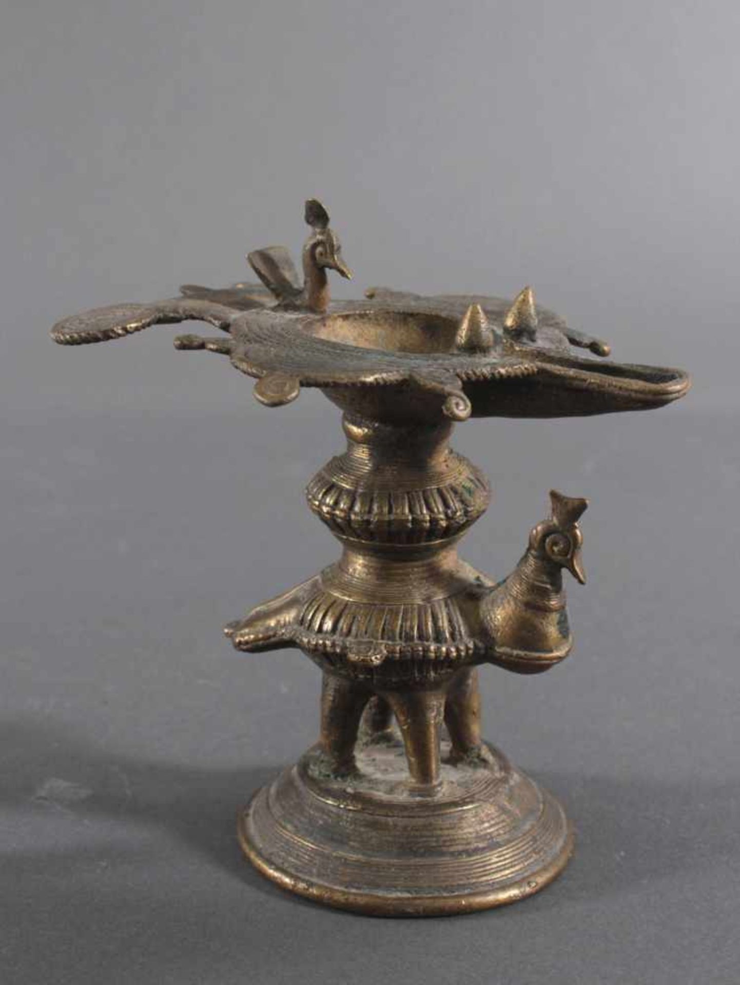 Bronze-Öllampen, Indien< - Image 3 of 5