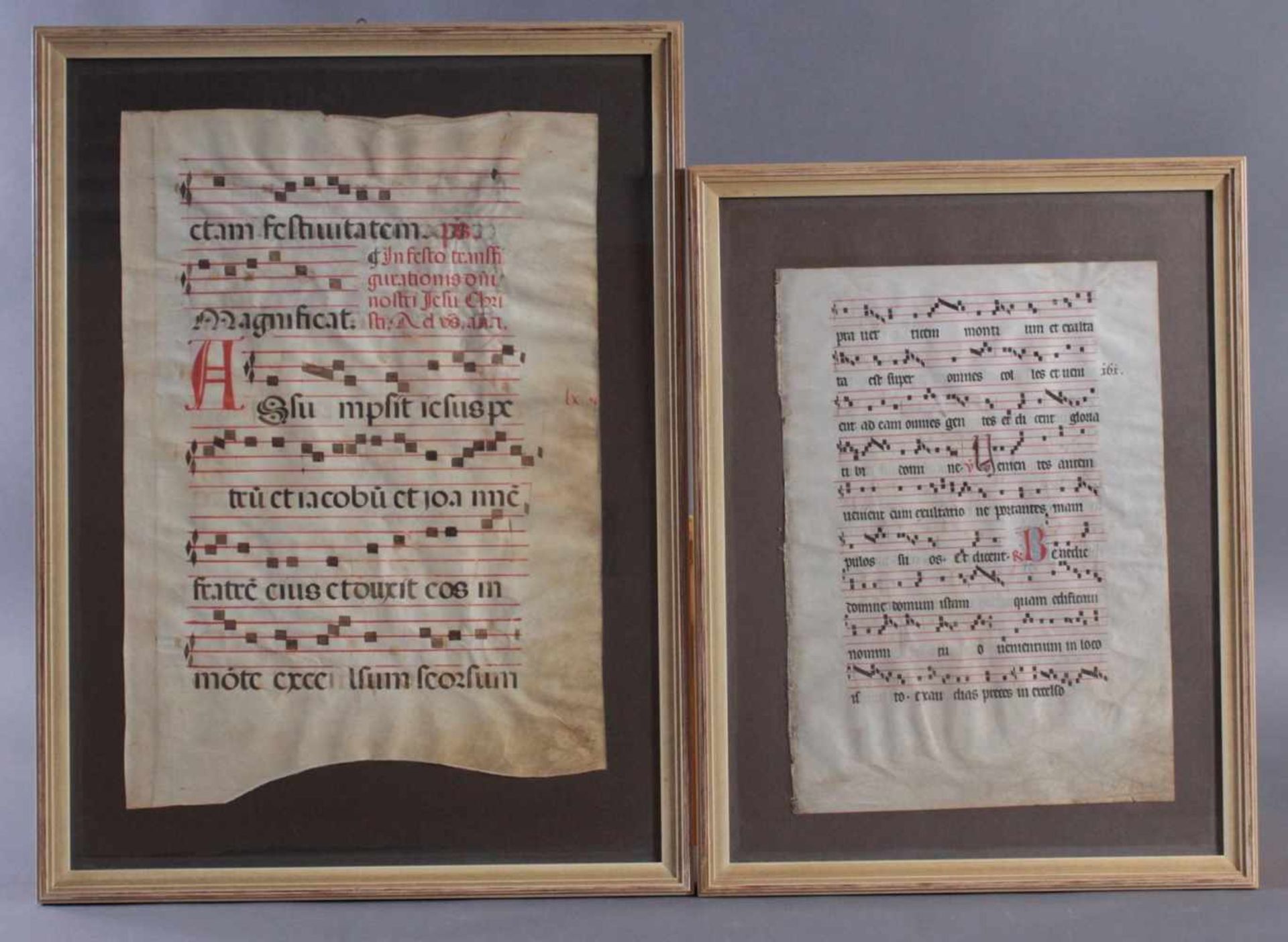2 lateinische Handschriften auf Pergament wohl aus dem 15. Jh.