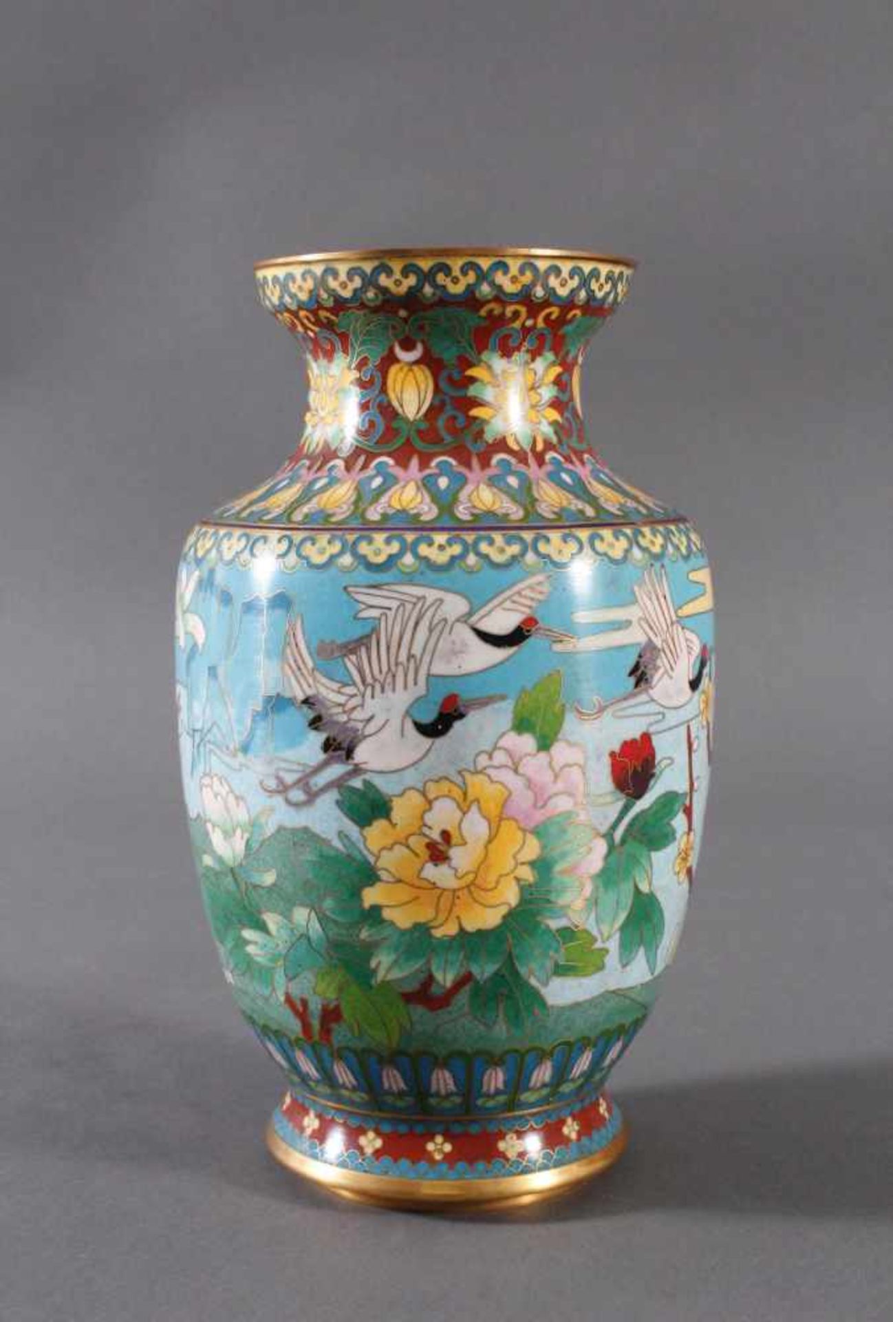 Cloisonne Vase, China, 1. Hälfte 20. Jahrhundert<