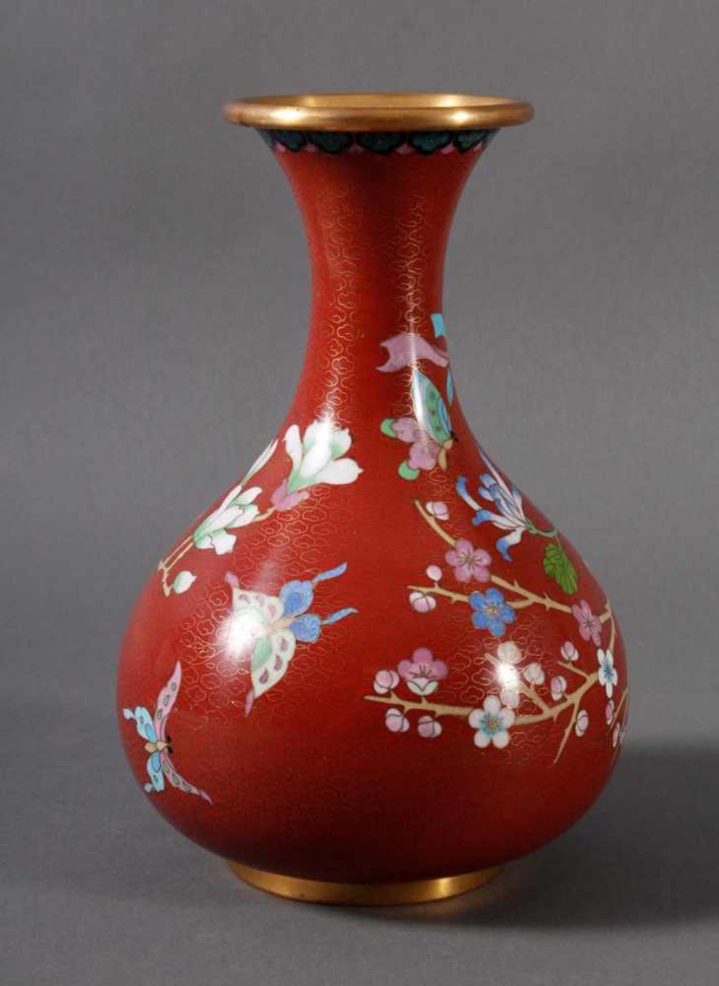 Cloisonnévase, China 20er/30er Jahre< - Bild 3 aus 5