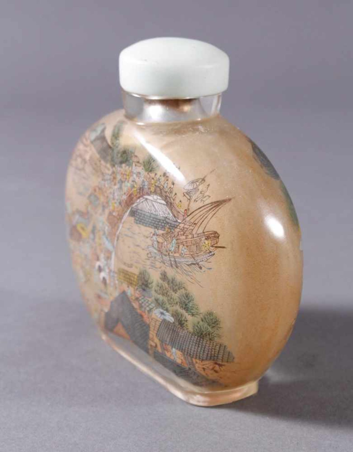 Große Glas Snuffbottle, 1. Hälfte 20. Jahrhundert - Image 3 of 7