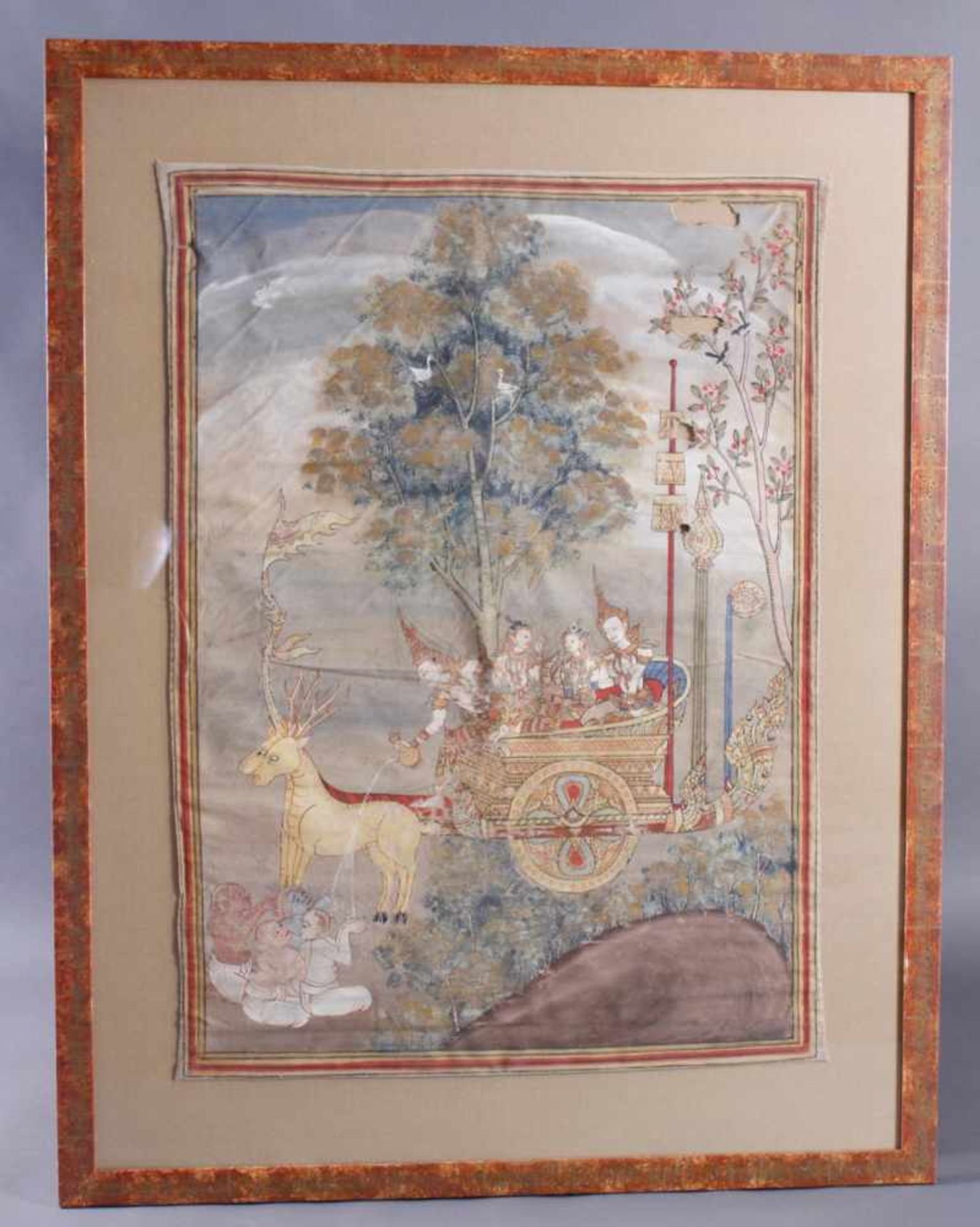 Buddhistische Stoffmalerei, 19. Jahrhundert. Vessantara Jataka