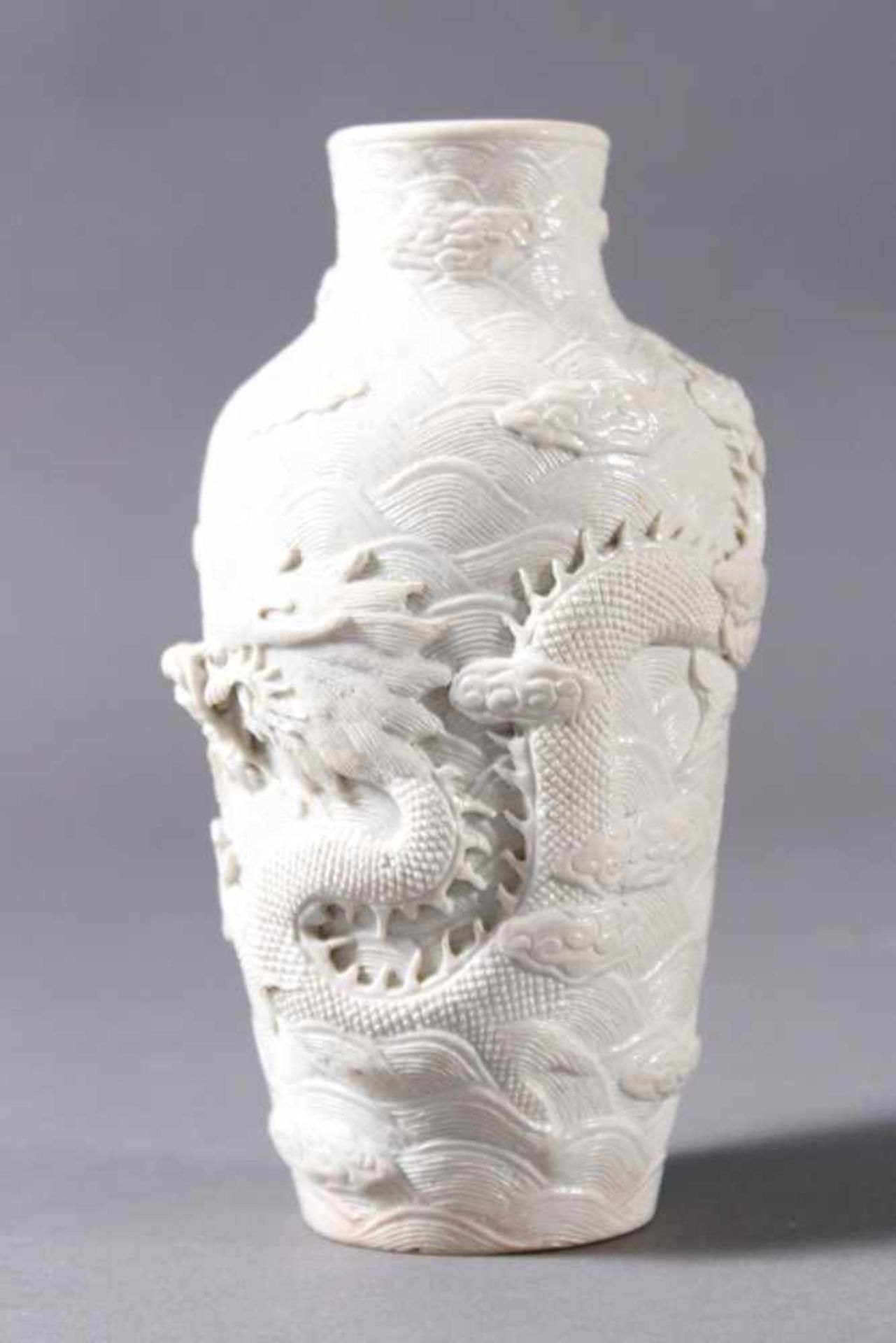 Biskuitporzellan Vase, China, Quing-Dynastie 18. / 19. Jahrhundert