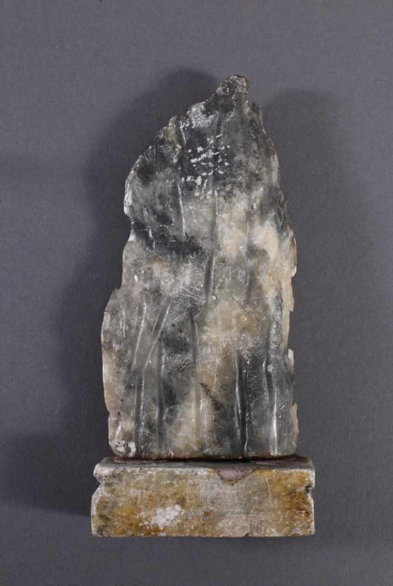 Stele aus Speckstein, China um 1900 - Bild 3 aus 3