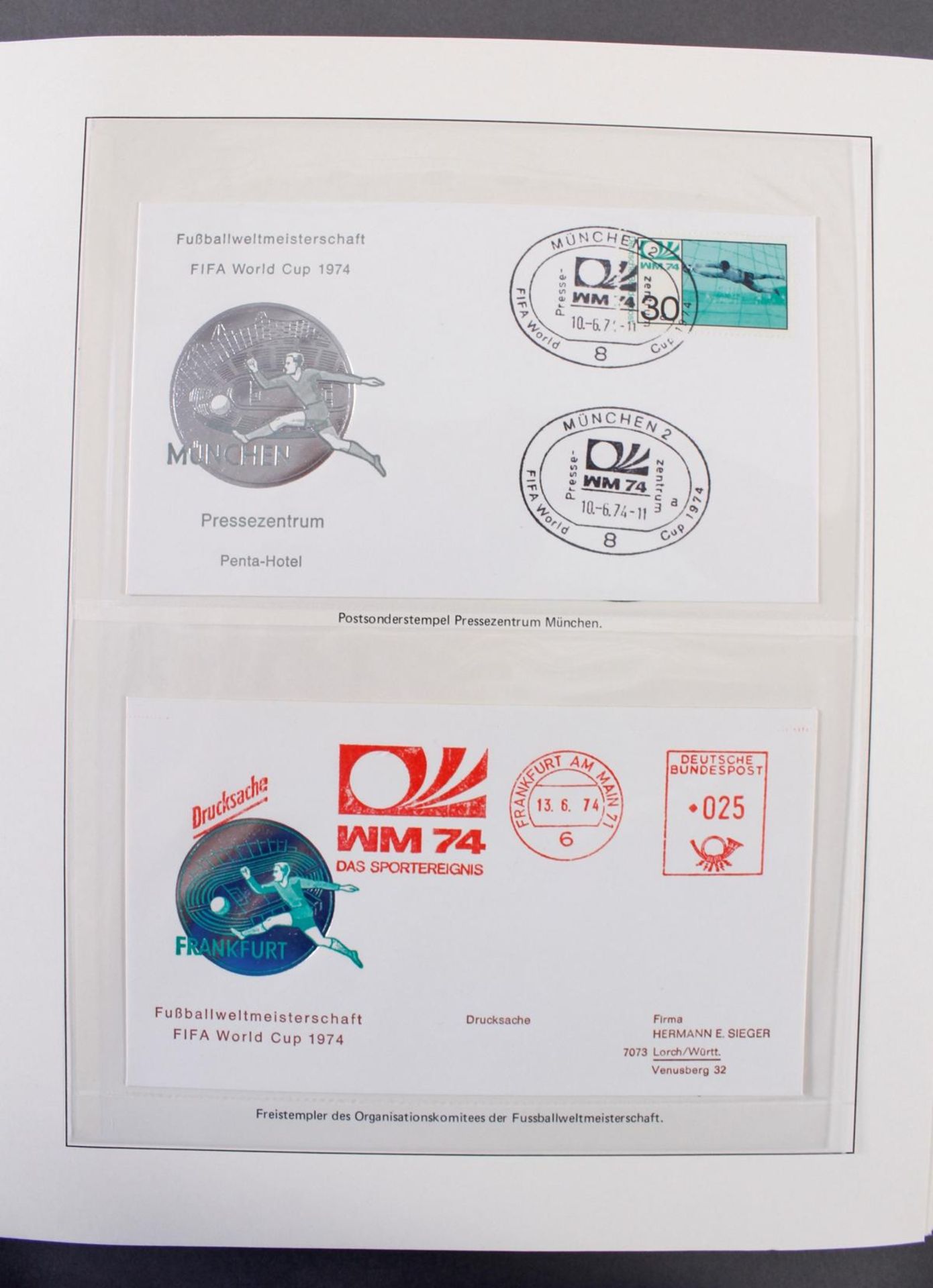 Briefmarken Sammlung, Thema Fußball WM 1974 und 1994 - Bild 5 aus 5