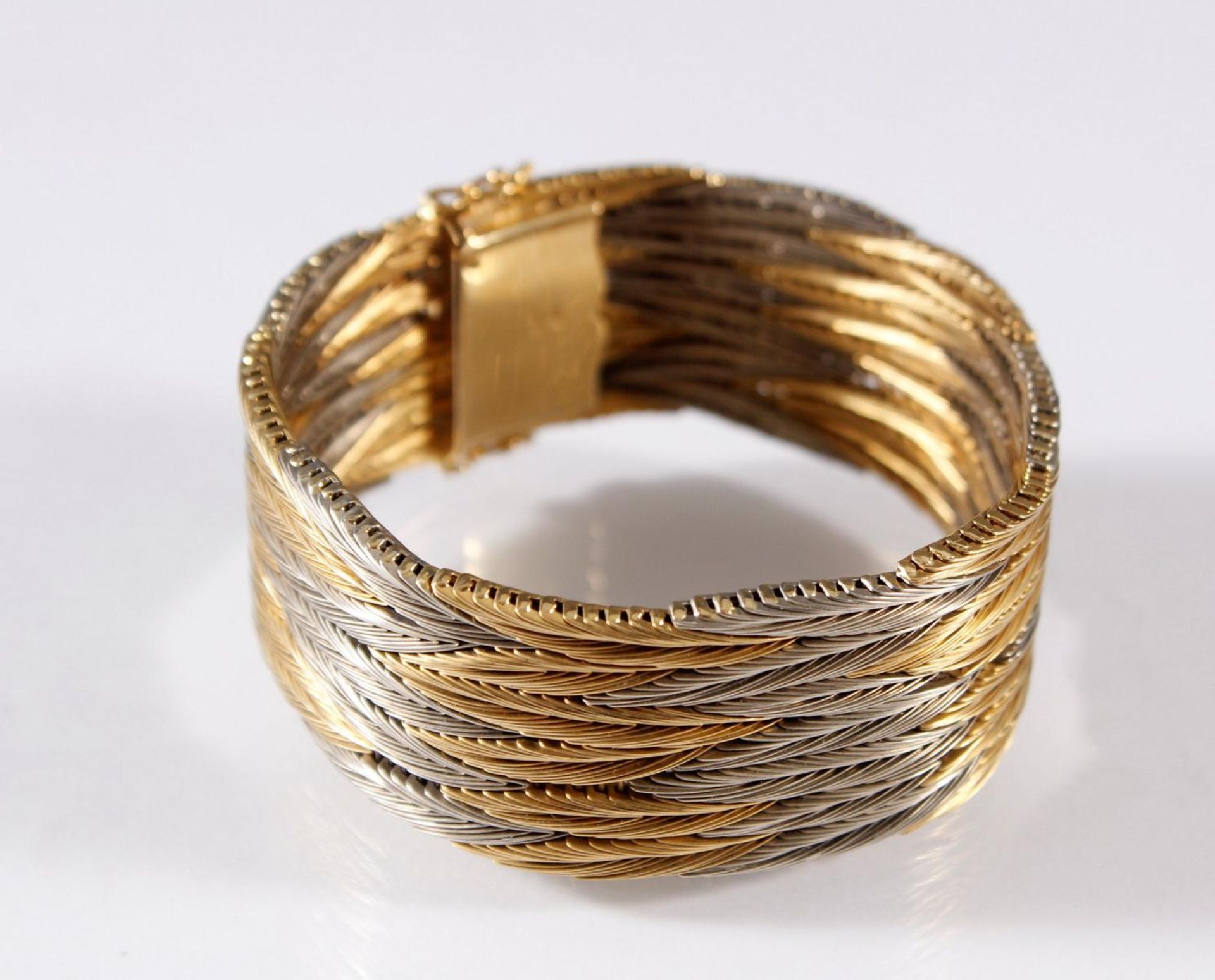 Damenarmband 18 Karat Gelb- und Weißgold