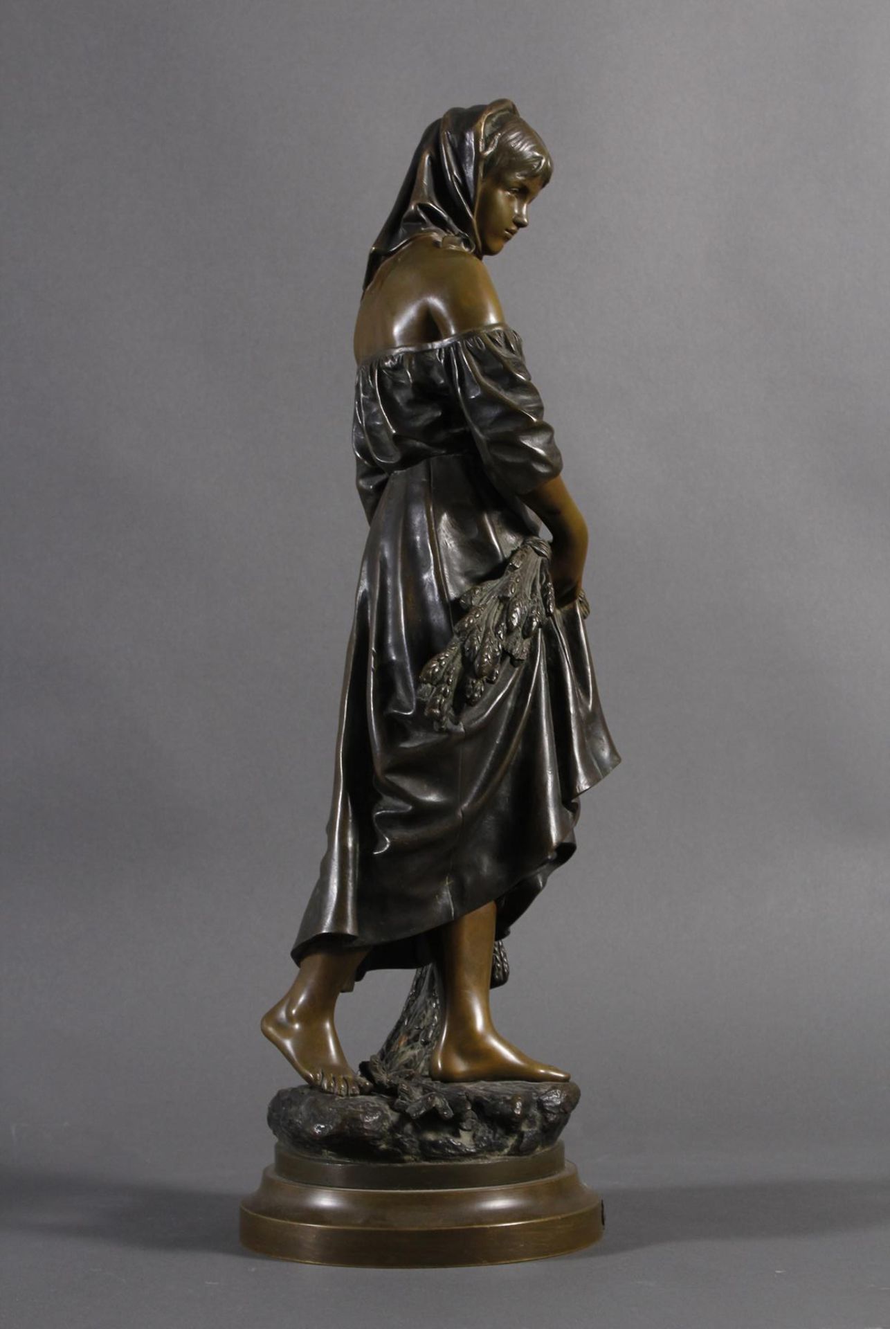 Jugendstil Bronze, Apres le Champ, um 1880 - Bild 3 aus 6