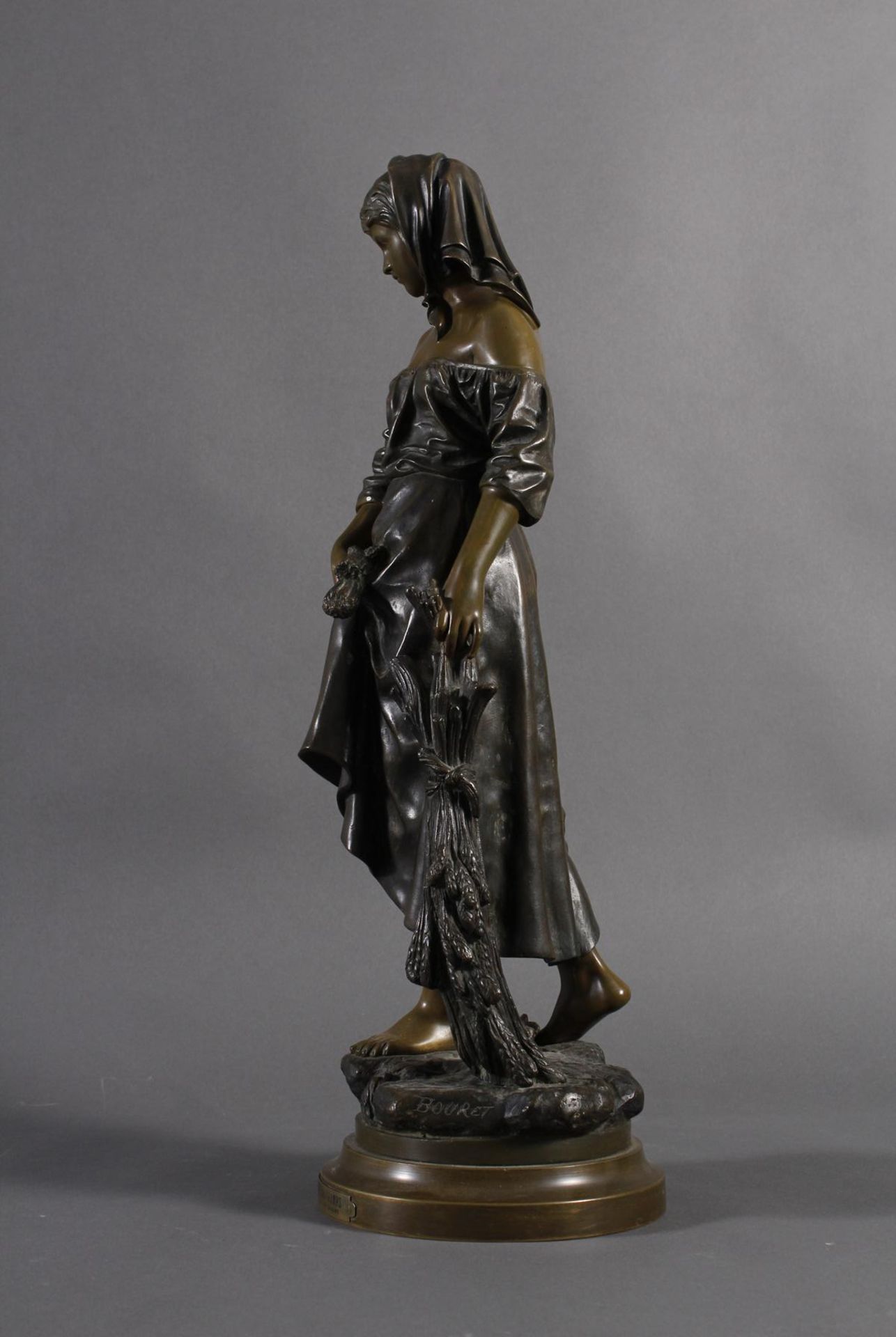 Jugendstil Bronze, Apres le Champ, um 1880 - Bild 5 aus 6