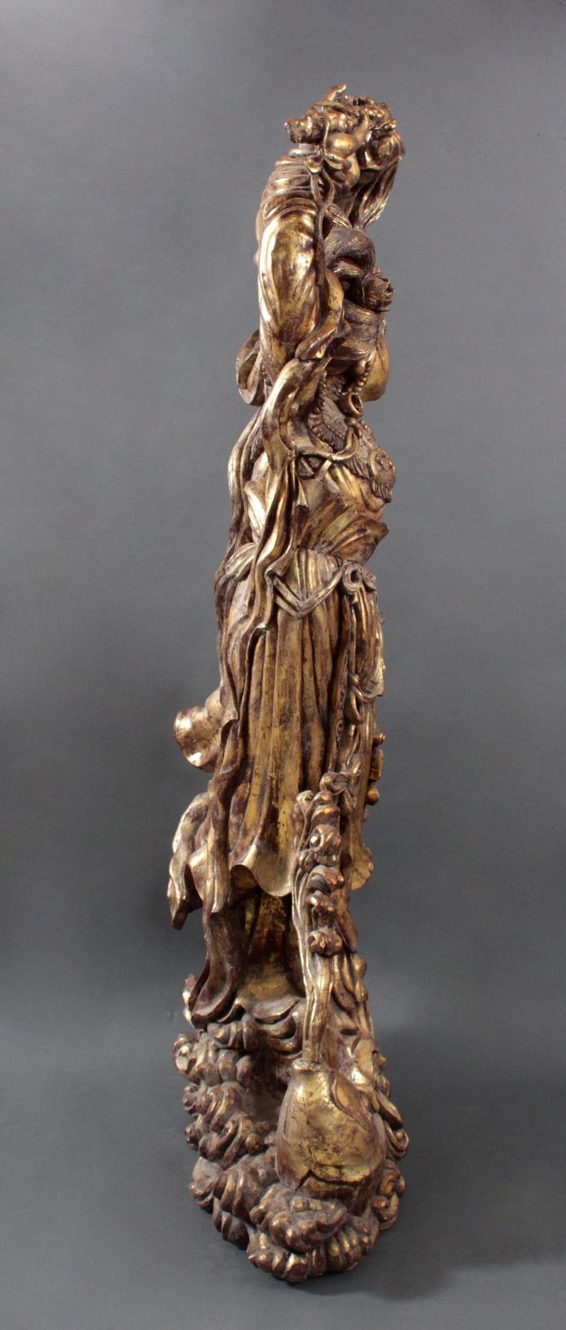 Prächtige chinesische Holzfigur. Guanyin um 1900 - Bild 7 aus 7