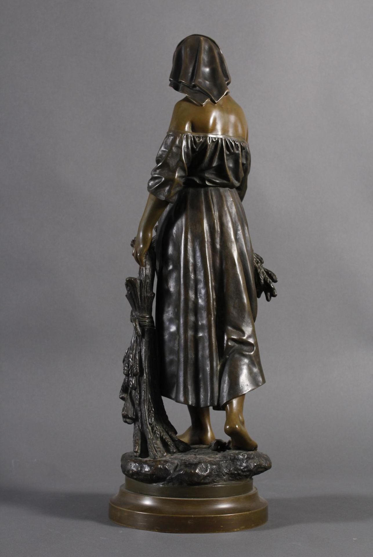 Jugendstil Bronze, Apres le Champ, um 1880 - Bild 4 aus 6