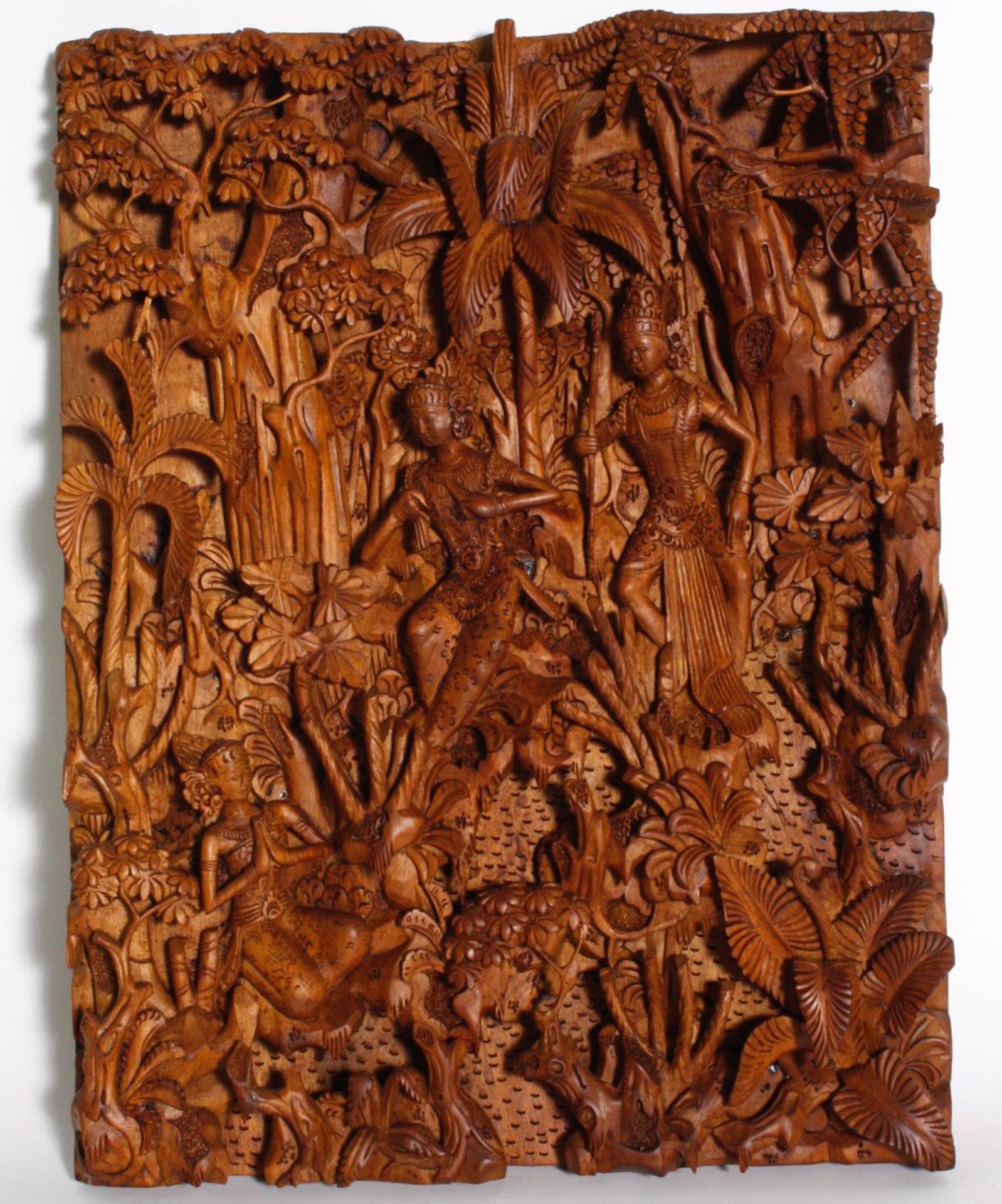 Holz Relief, Indonesien, 2. Hälfte 20. Jahrhundert