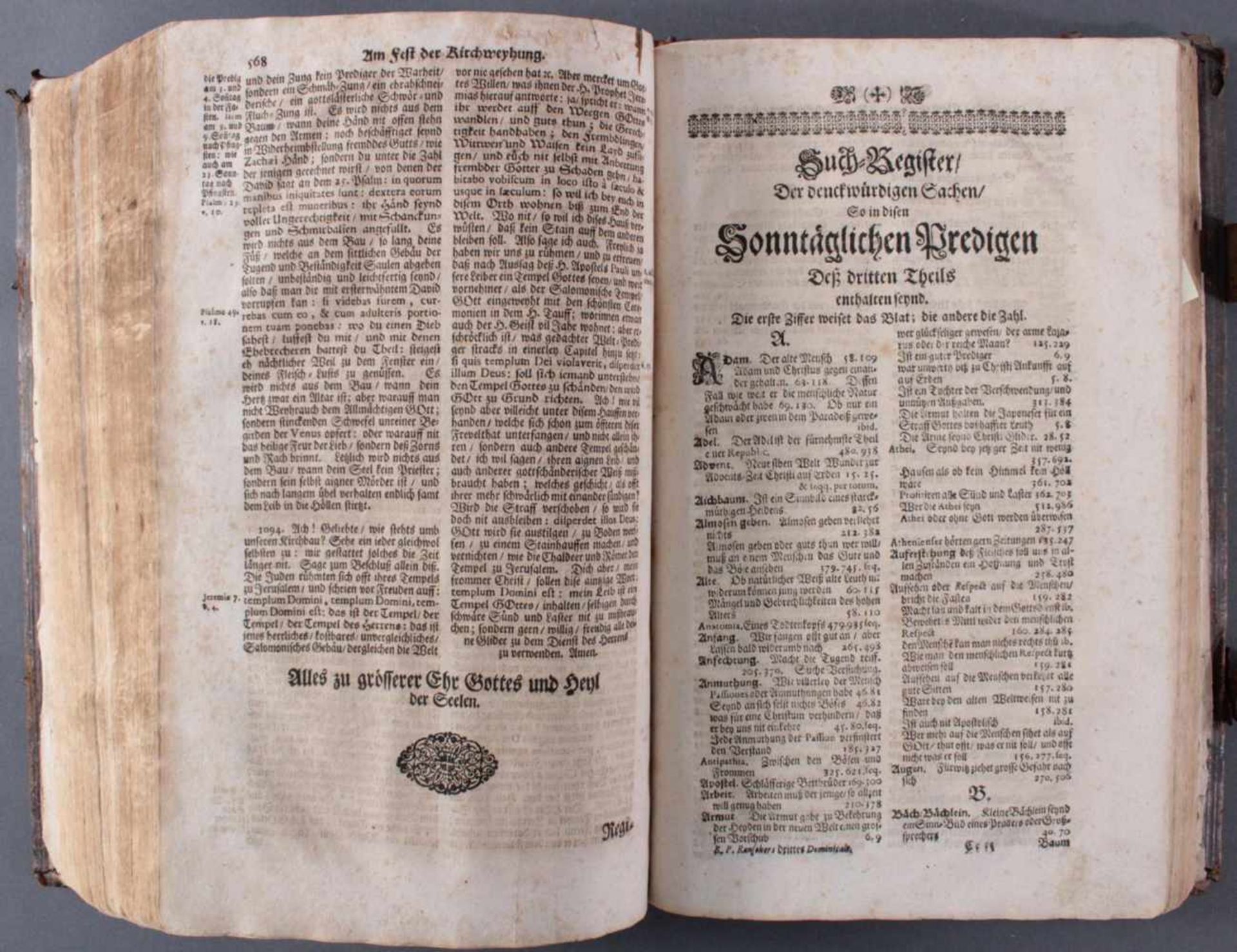 Bibel in 2 Teilen von 1697/98Sancto Francisco Borgiae. Finger Zaig der sonntäglichen Predigen des - Bild 4 aus 5