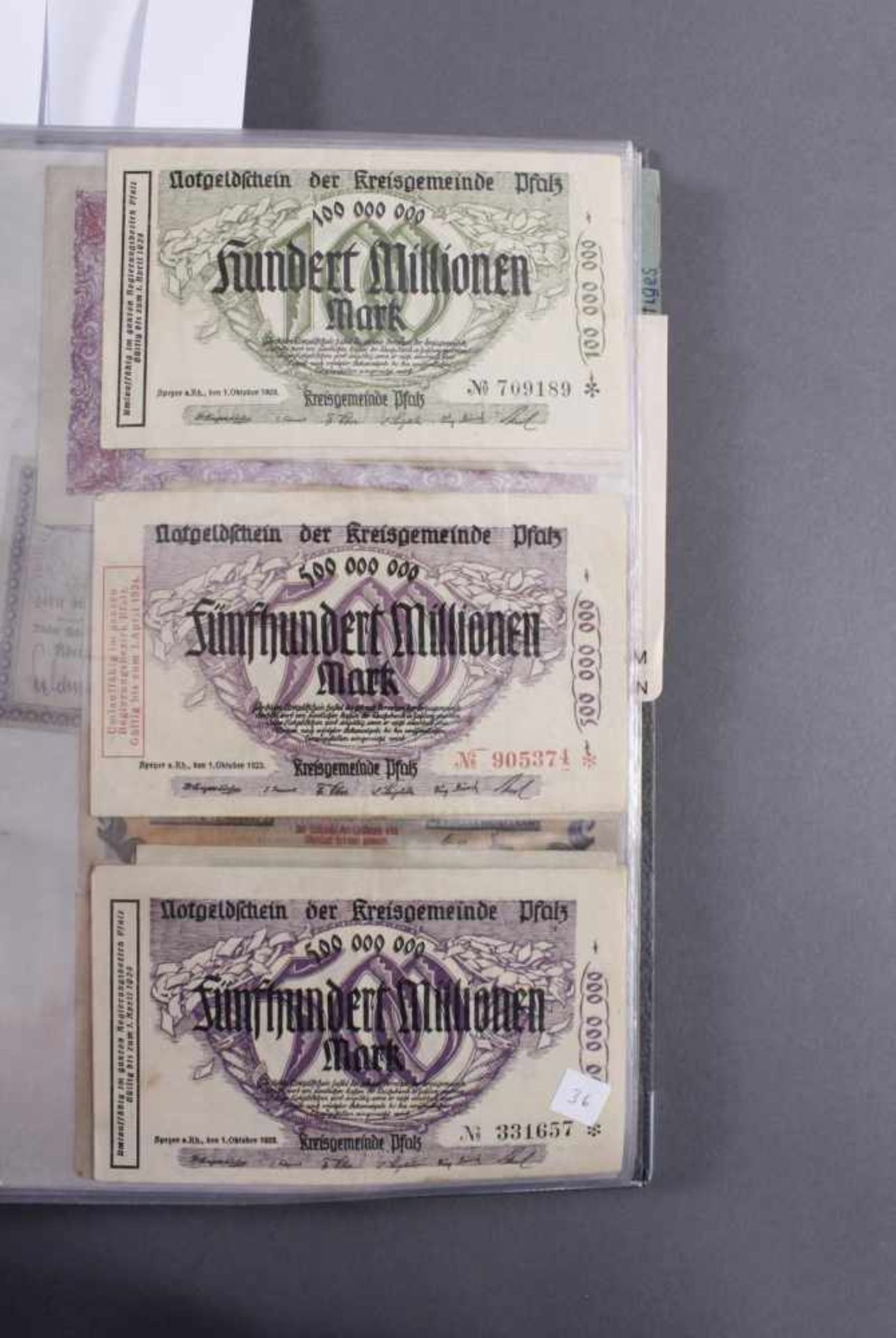 Notgeldsammlung Rheinland-PfalzInsgesamt über 180 Banknoten. Notgeld aus den Städten: Annweiler, - Image 7 of 22