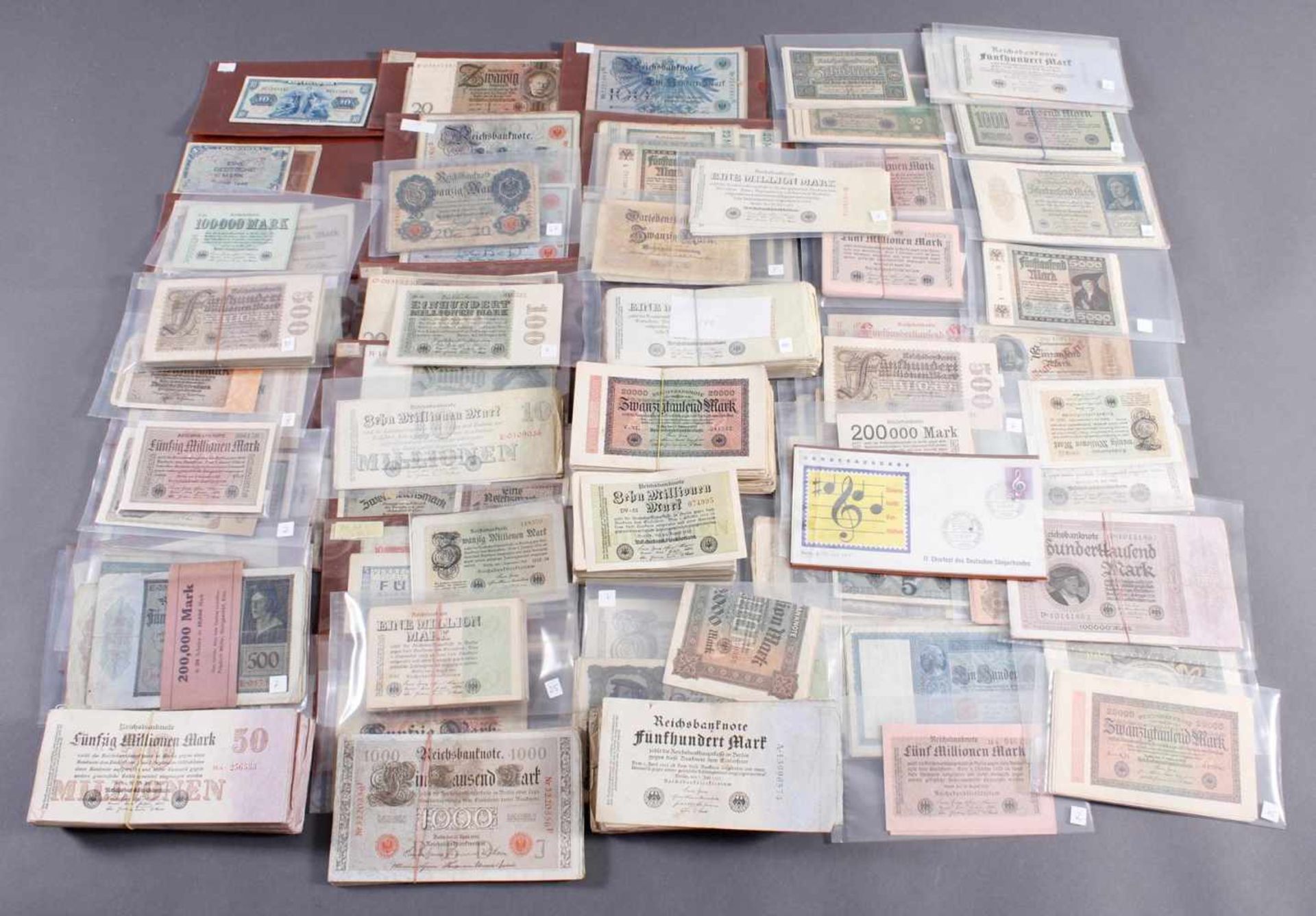 Geldscheine DublettensammlungWeit über 1000 Geldscheine aus dem Deutschen Reich, Inflation und der