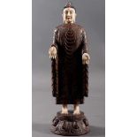 Stehender Buddha in der Varada Mudra Geste - Japan Anfang 20. JahrhundertKopf,Hände und Beine aus