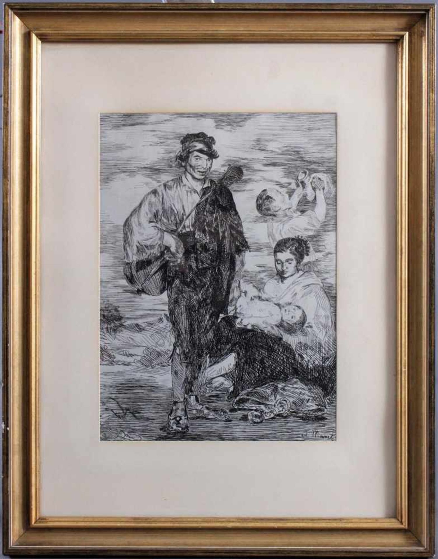Edouard Manet (1832-1883)Radierung auf feinem China, "Les Gitanos" in der Platte signiert Manet, ca.