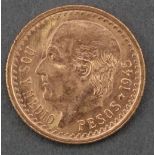 Mexiko 2½ Pesosca. 2 Gramm 900er Goldmünze.