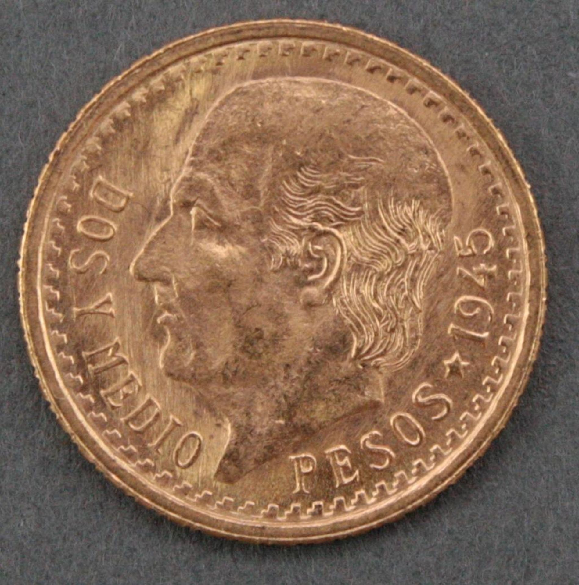 Mexiko 2½ Pesosca. 2 Gramm 900er Goldmünze.