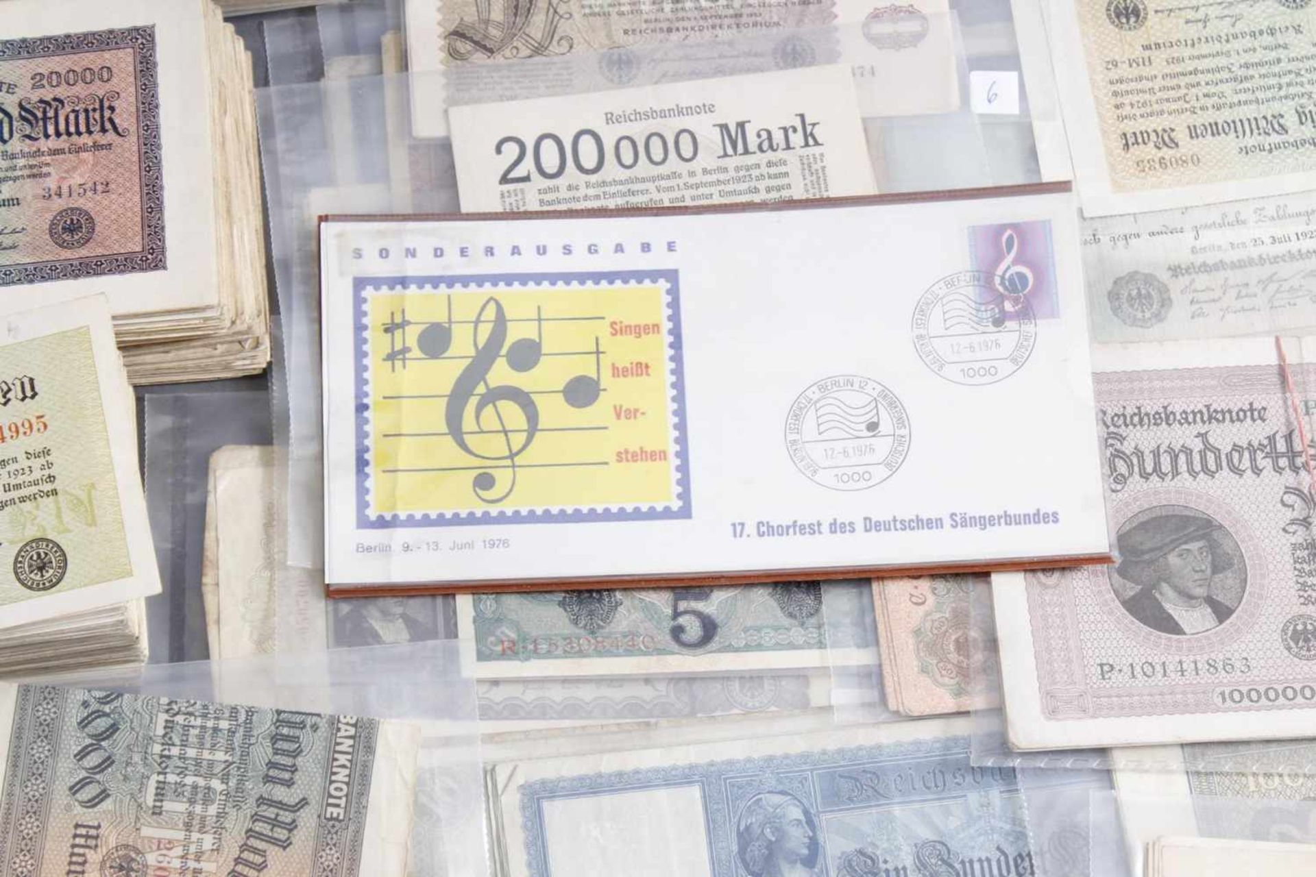 Geldscheine DublettensammlungWeit über 1000 Geldscheine aus dem Deutschen Reich, Inflation und der - Image 3 of 5