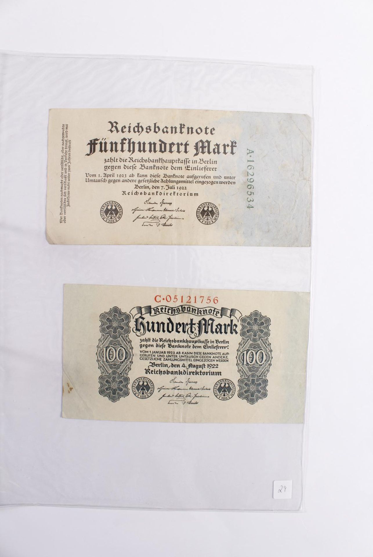 Geldscheinsammlung 1898 - 1949Umfangreiche Sammlung mit weit über 200 Geldscheinen in allen - Bild 7 aus 20