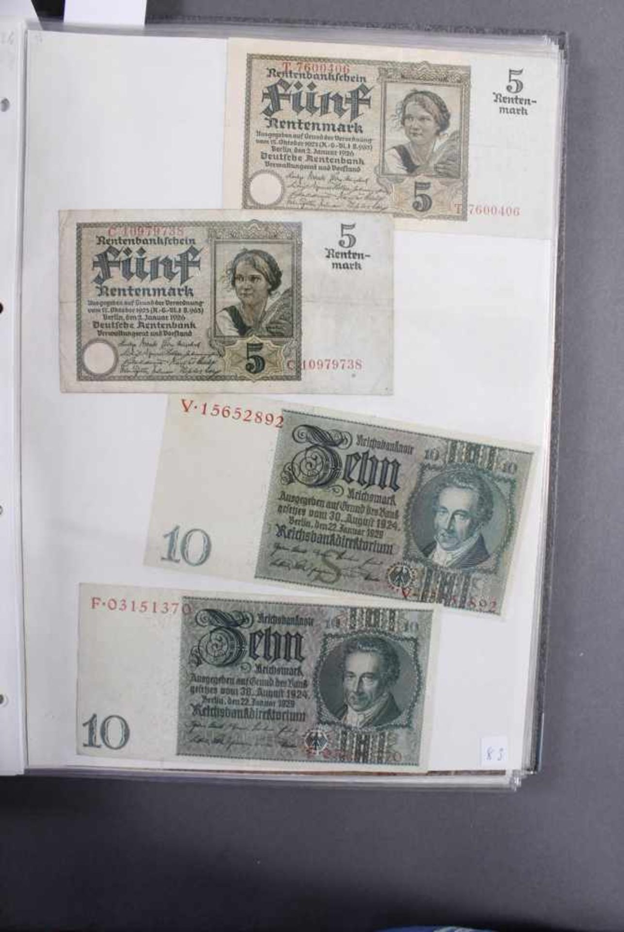 Geldscheinsammlung 1898 - 1949Umfangreiche Sammlung mit weit über 200 Geldscheinen in allen - Bild 17 aus 20