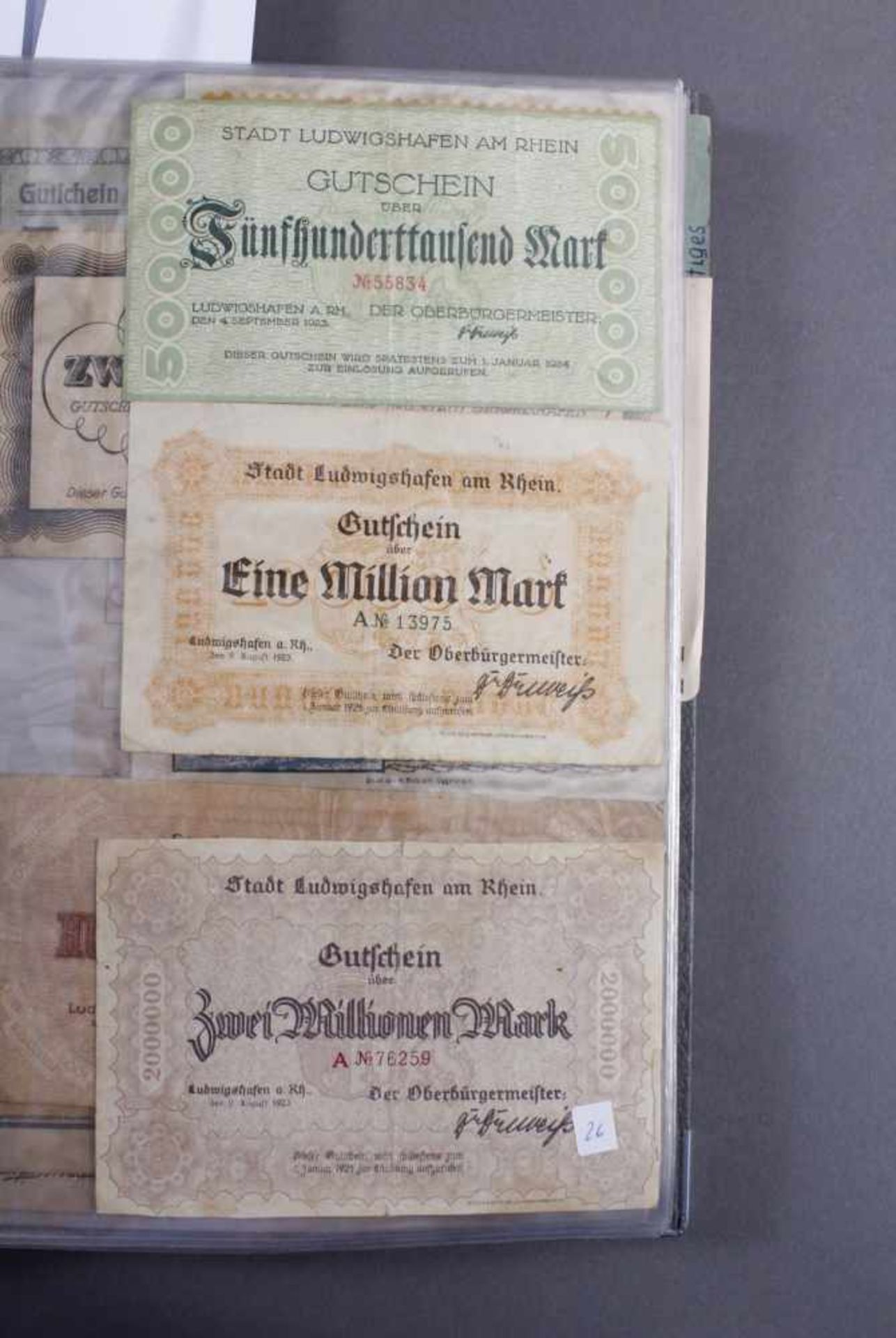 Notgeldsammlung Rheinland-PfalzInsgesamt über 180 Banknoten. Notgeld aus den Städten: Annweiler, - Image 5 of 22