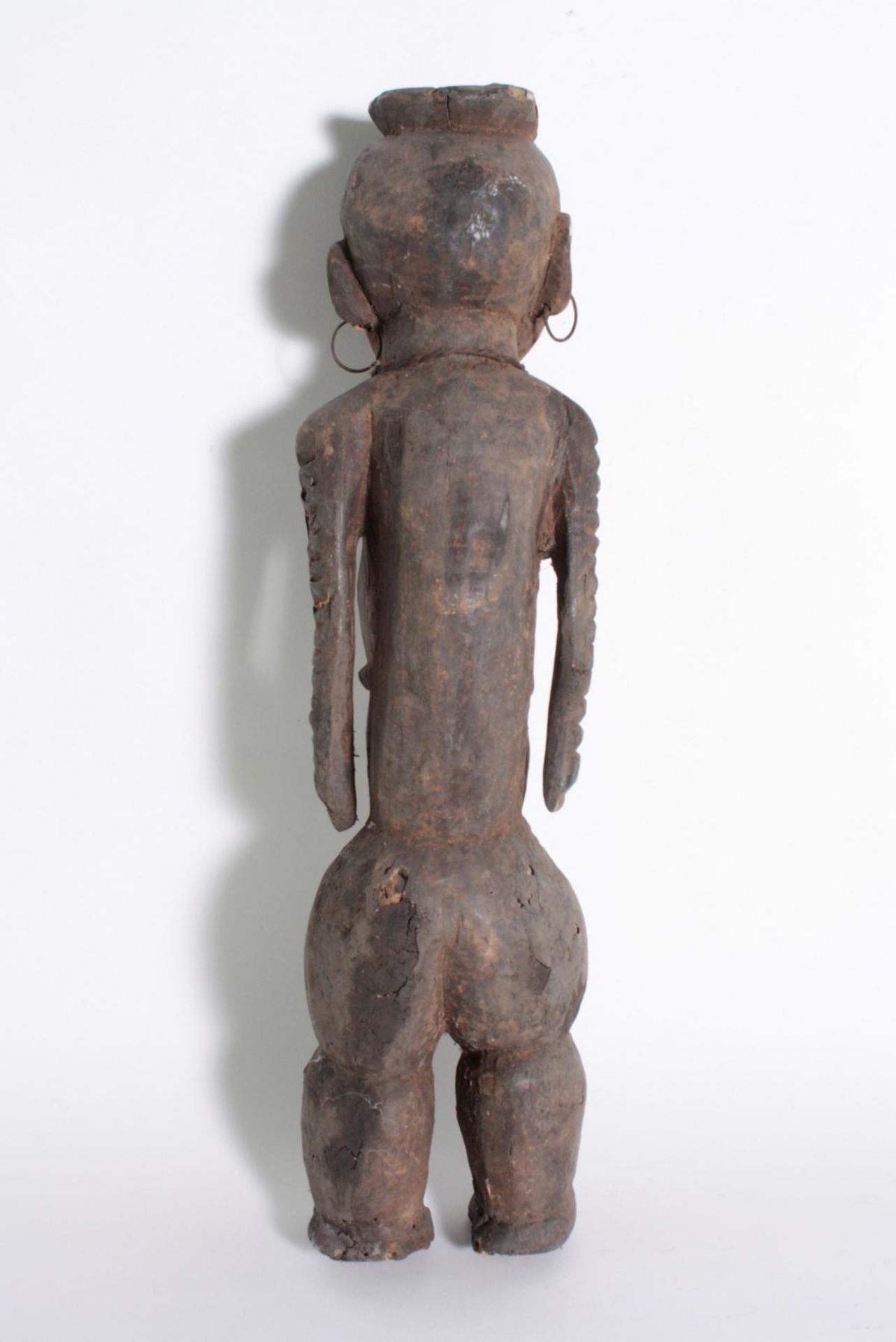Ältere Ahnen-Figur, Tabwa, D. R. KongoHolz geschnitzt, plastische, stehende, weibliche - Bild 4 aus 14
