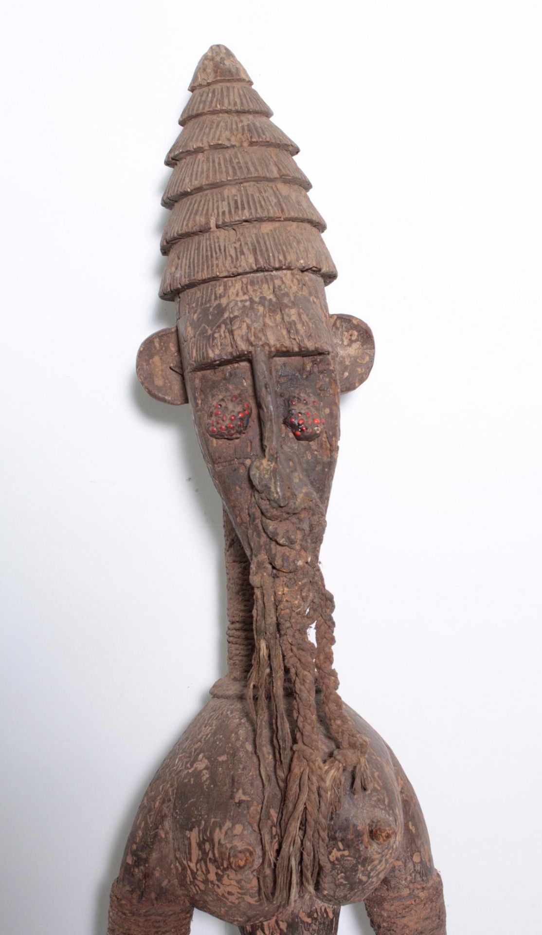 Ältere Große Figur, Dogon oder Bambara, MaliHolz, matte Krusten Patina, stehender Figur mit hohem - Bild 2 aus 16