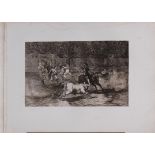 Francisco de Goya (1746 - 1828)Aquatintaradierung 19. Jahrhundert. Stierkampf.Plattenmaß ca. 24,5