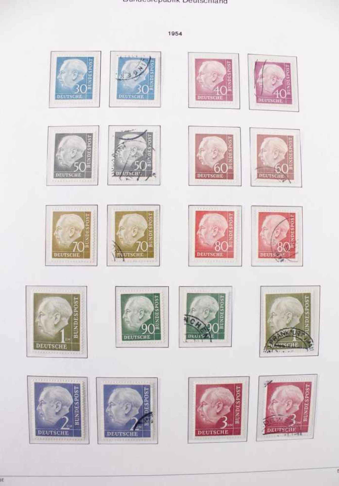 Bund, 1948-2001 , Komplette Spitzensammlung, postfrisch und gestempeltIn den Michel Hauptnummern - Bild 12 aus 12