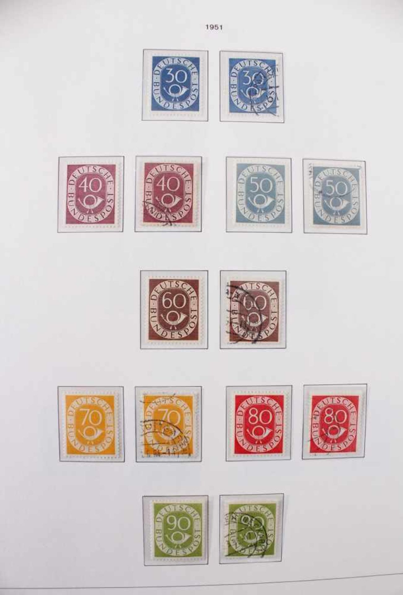 Bund, 1948-2001 , Komplette Spitzensammlung, postfrisch und gestempeltIn den Michel Hauptnummern