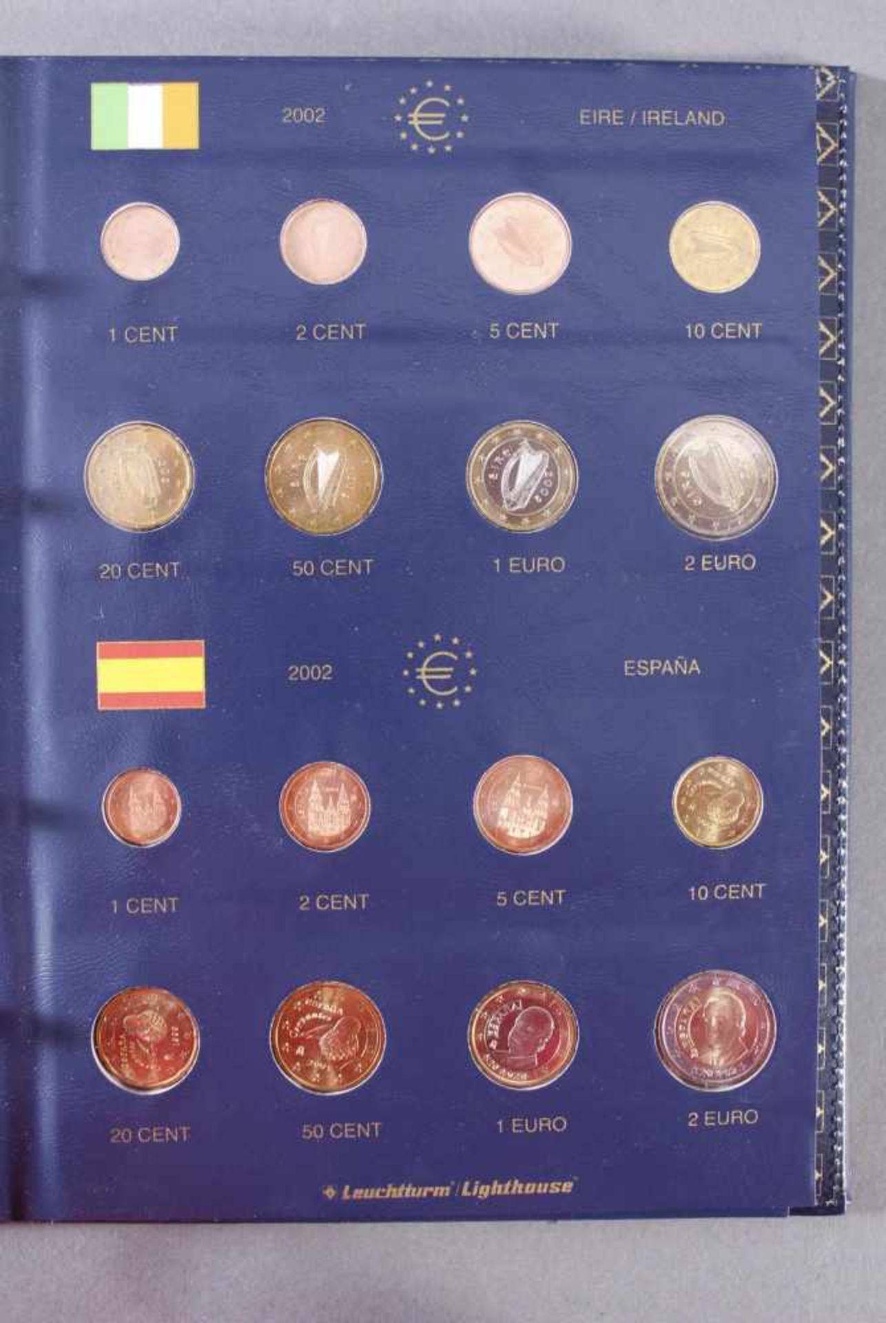 Sammlung Euro MünzenKomplette Kursmünzensammlung der ersten 12 Euro-Mitgliedsstaaten in einem - Bild 4 aus 12